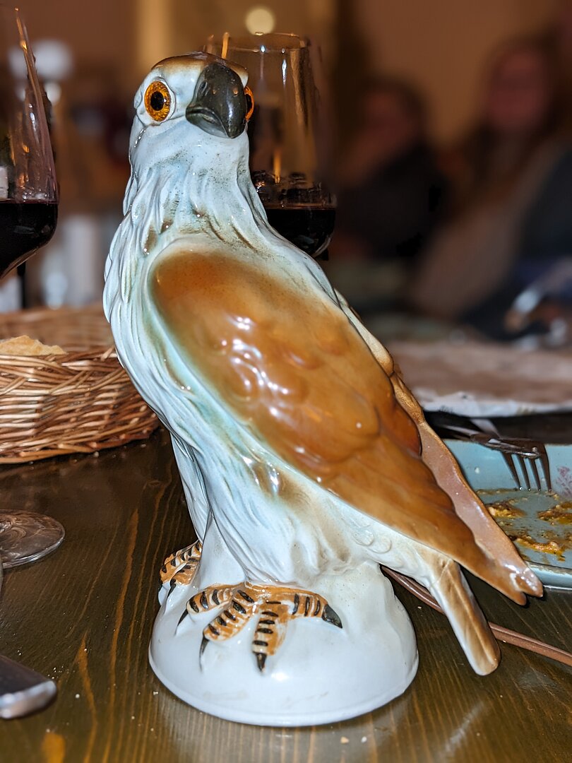 Schrottwichteln Porzellanvogel