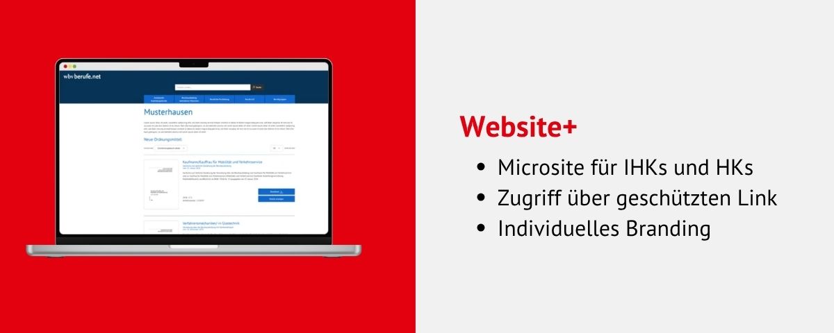 Mit Website+ lassen sich die Ordnungsmittel auch über eine Microsite bereitstellen. Mitgliedsunternehmen können dann die benötigten Unterlagen schnell finden und direkt nutzen.