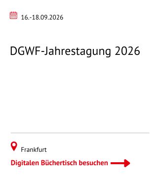 DGWF-Jahrestagung 2026