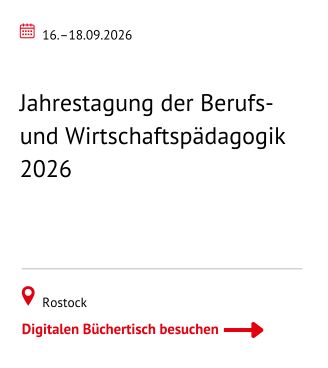Jahrestagung der Berufs- und Wirtschaftspädagogik 2026