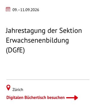 Jahrestagung der Sektion Erwachsenenbildung (DGfE)