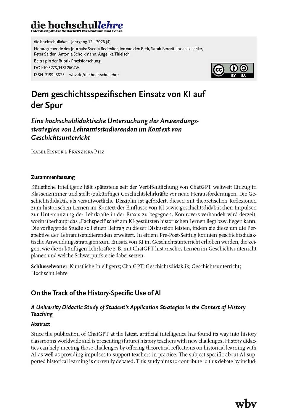 Dem geschichtsspezifischen Einsatz von KI auf der Spur. Eine hochschuldidaktische Untersuchung der Anwendungsstrategien von Lehramtsstudierenden im Kontext von Geschichtsunterricht