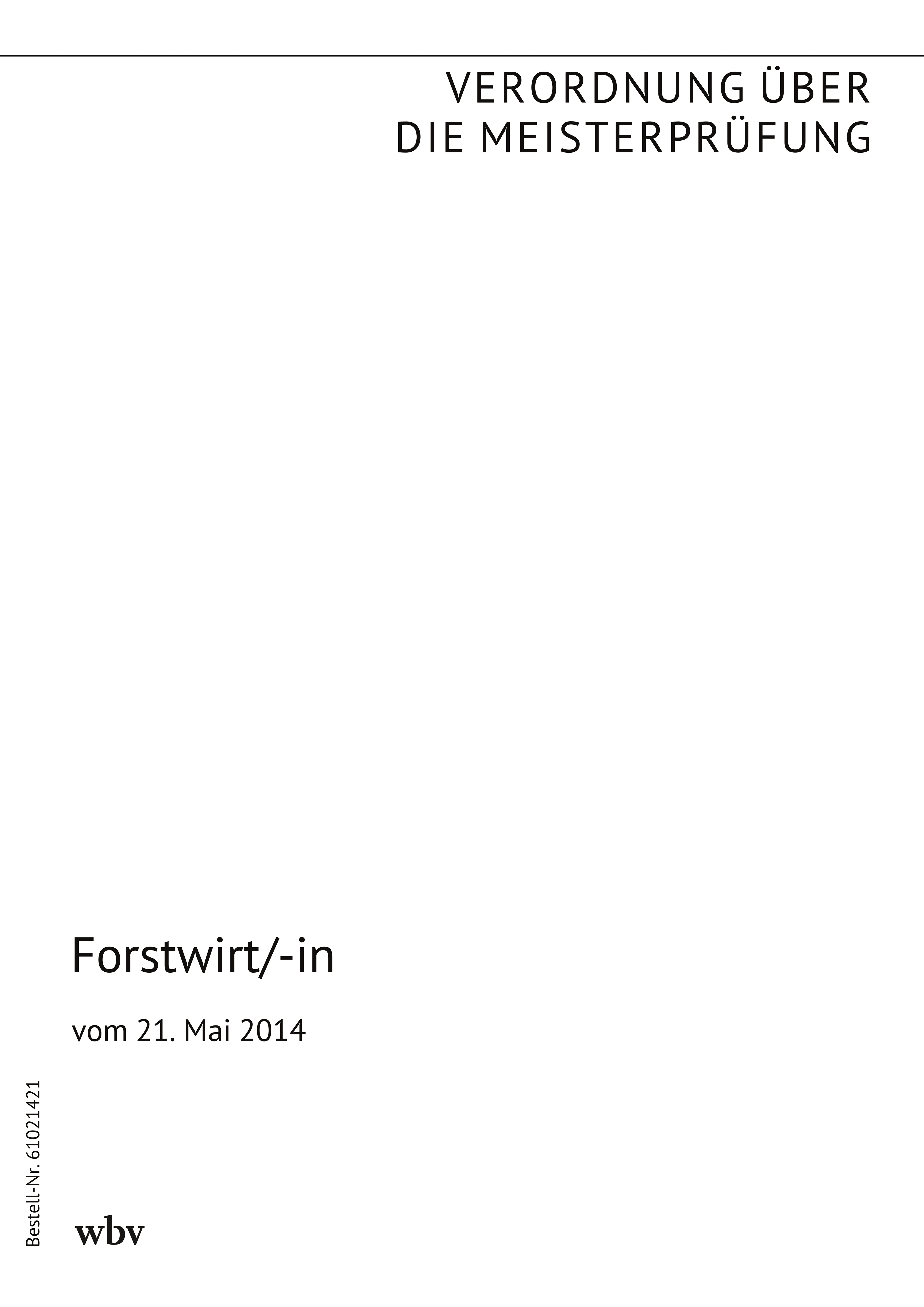 Forstwirt/-in