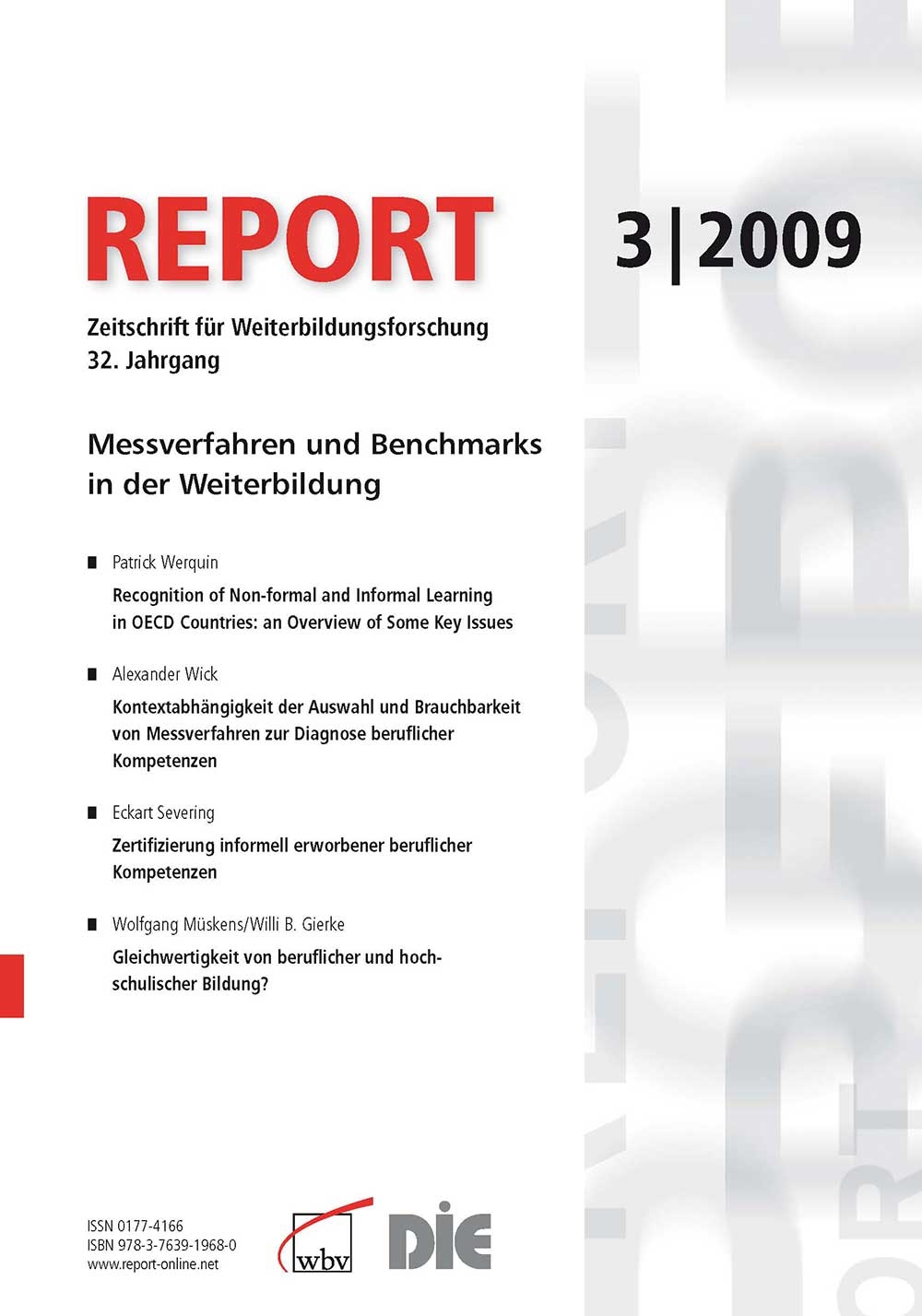 REPORT - Zeitschrift für Weiterbildungsforschung 03/2009