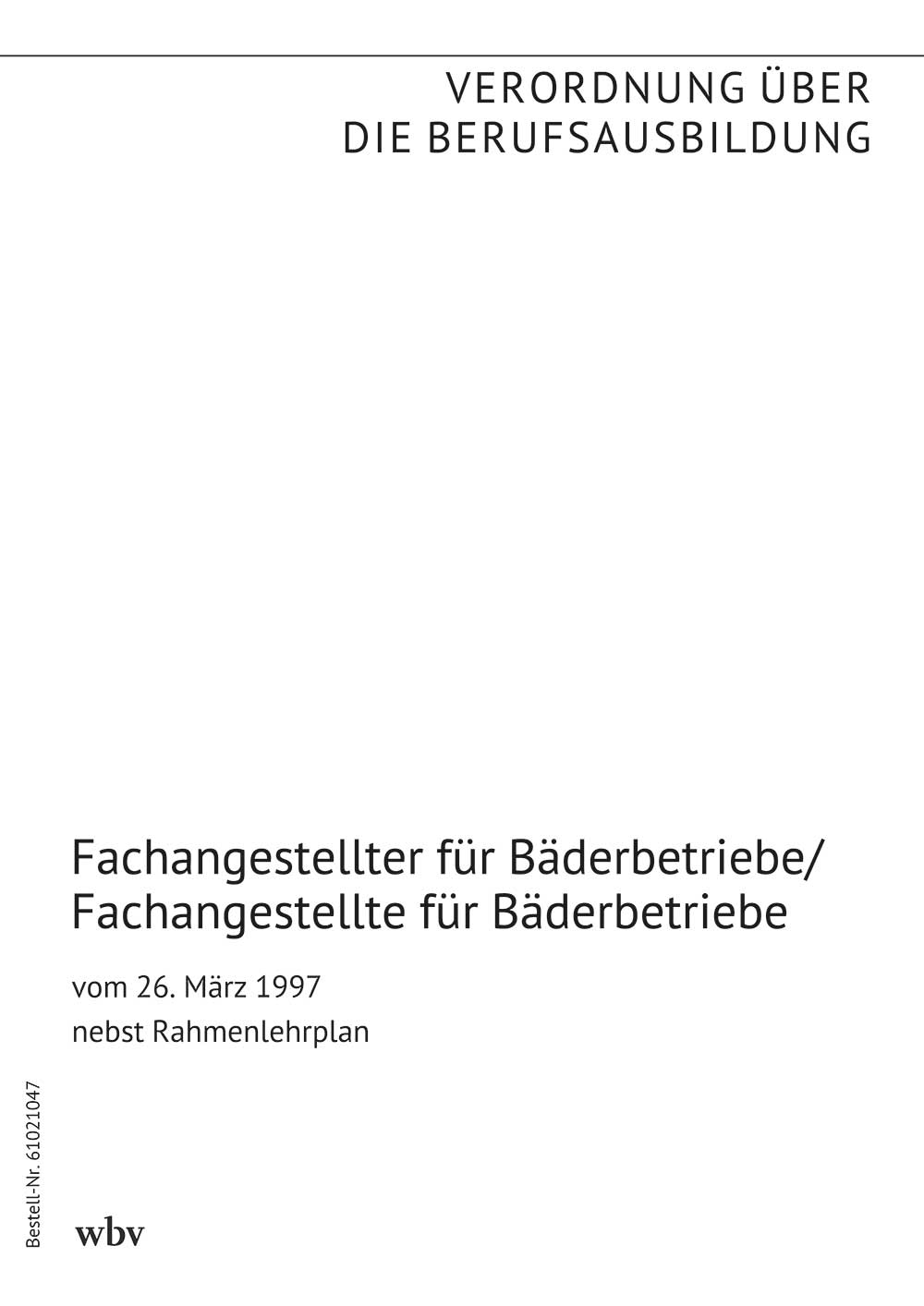 Fachangestellter/Fachangestellte für Bäderbetriebe