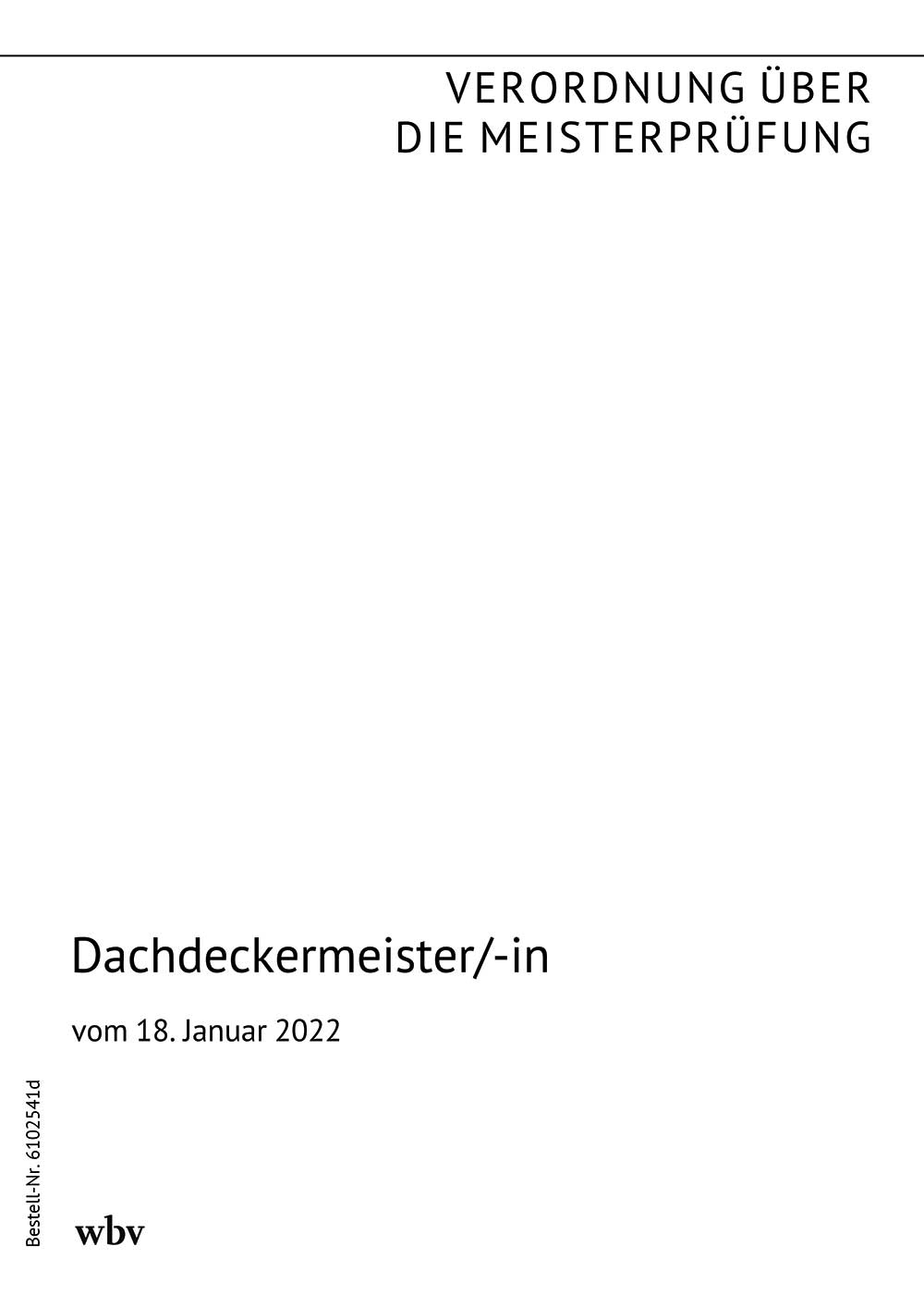 Dachdeckermeister/-in