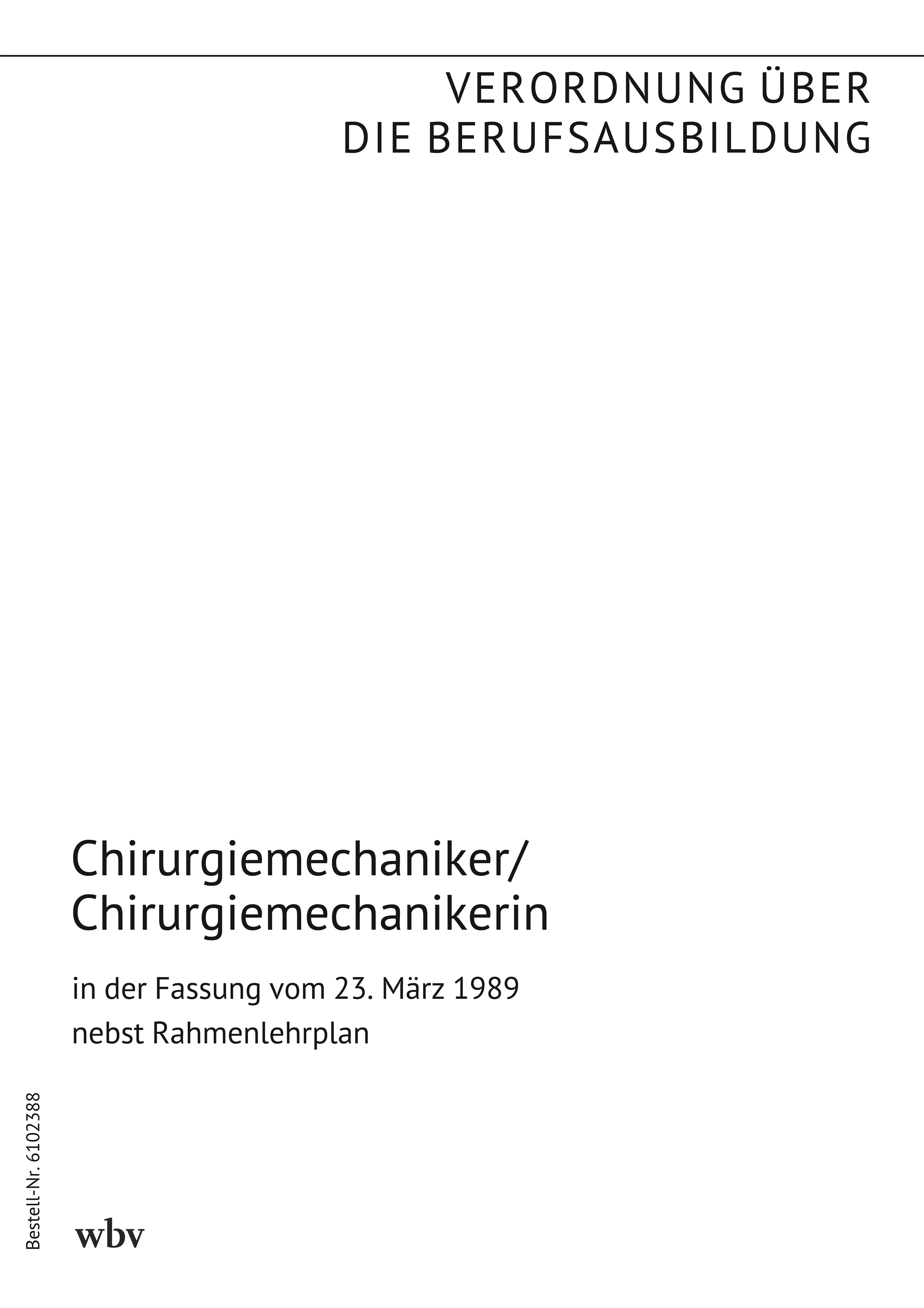 Chirurgiemechaniker/Chirurgiemechanikerin