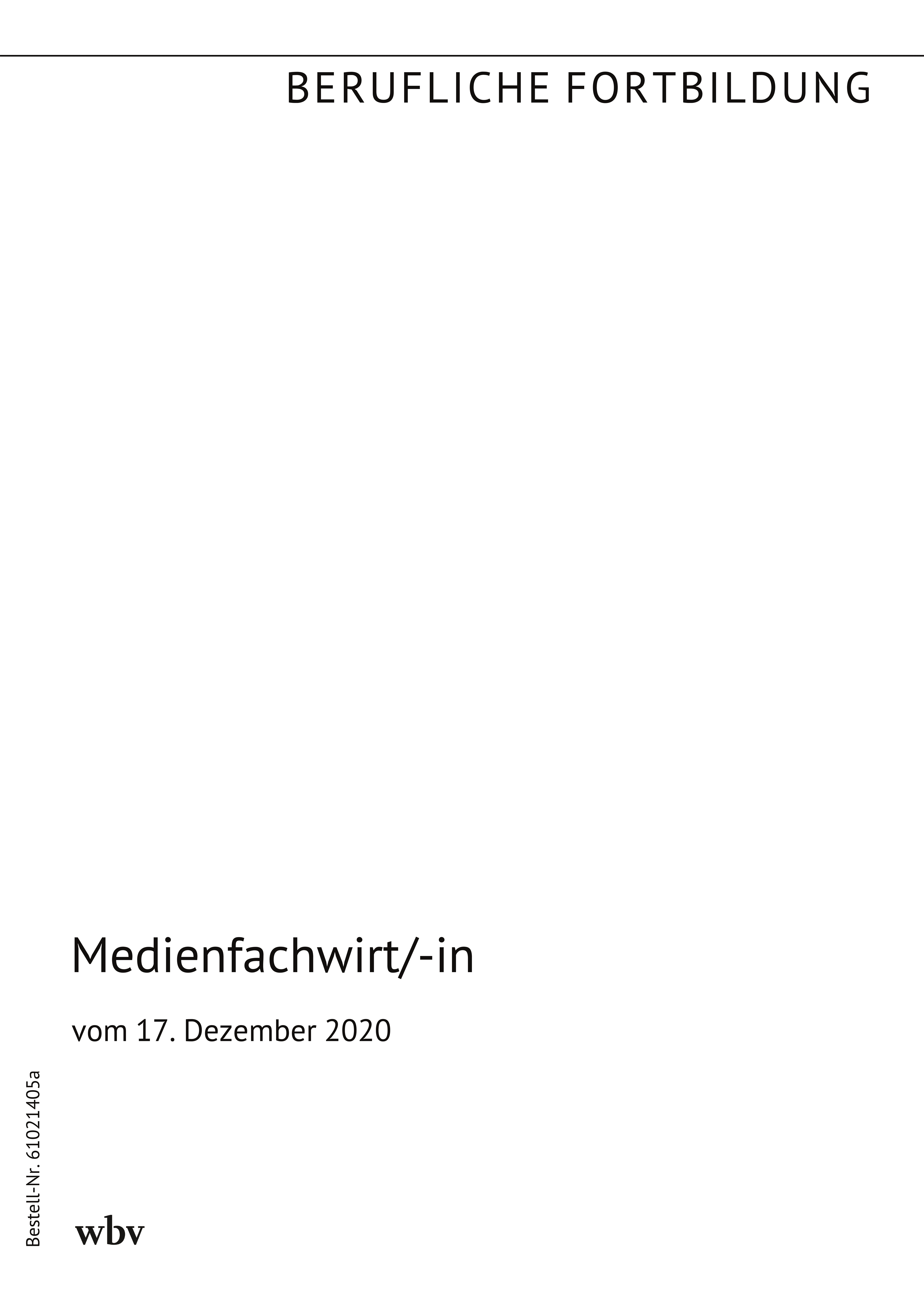 Medienfachwirt/-in