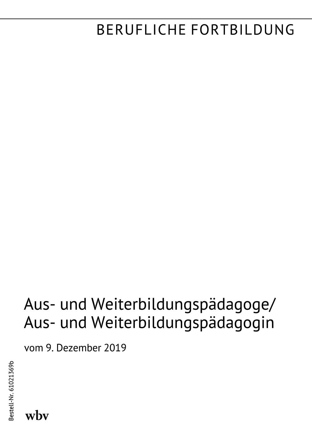 Aus- und Weiterbildungspädagoge/-in