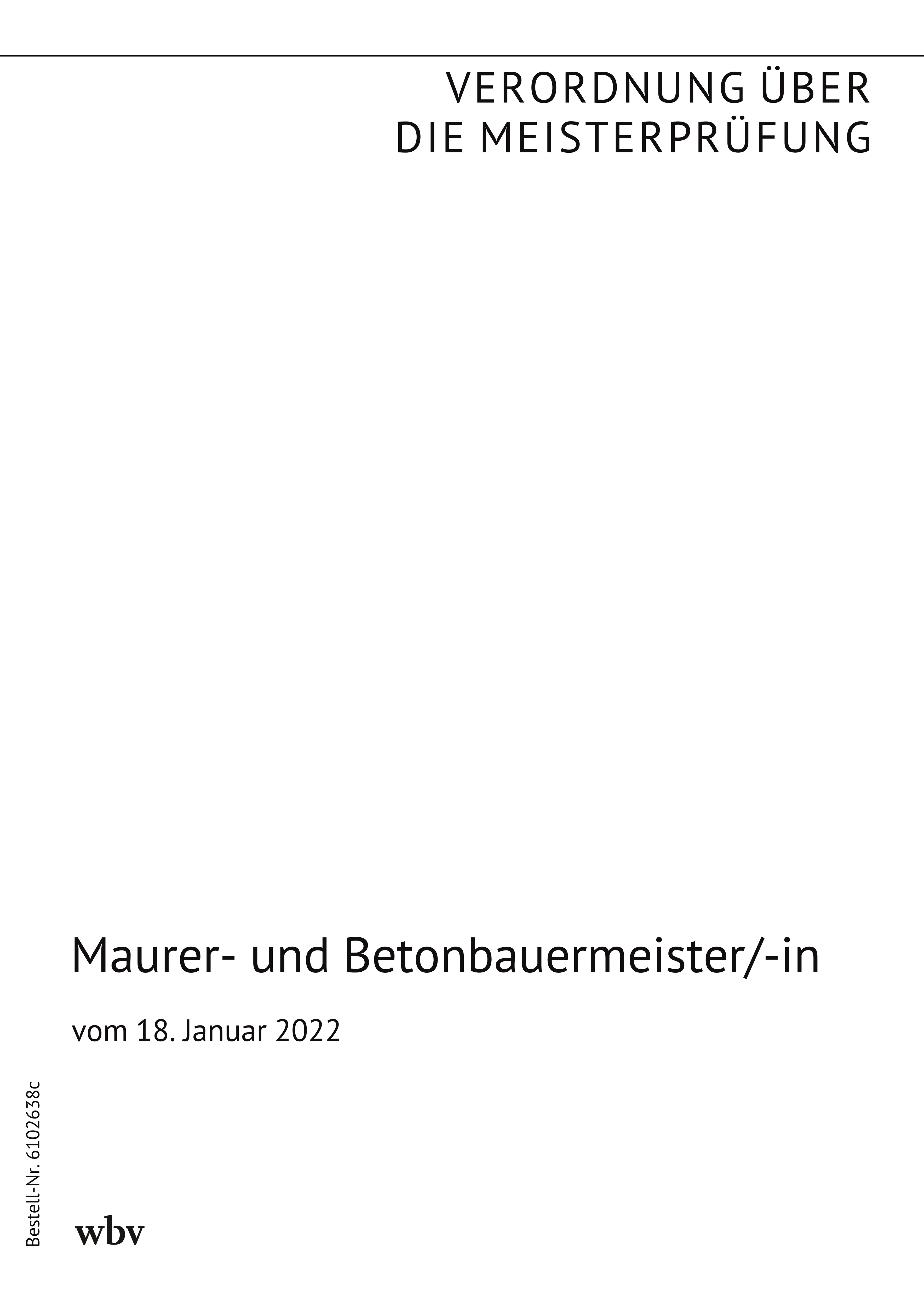 Maurer- und Betonbauermeister/-in