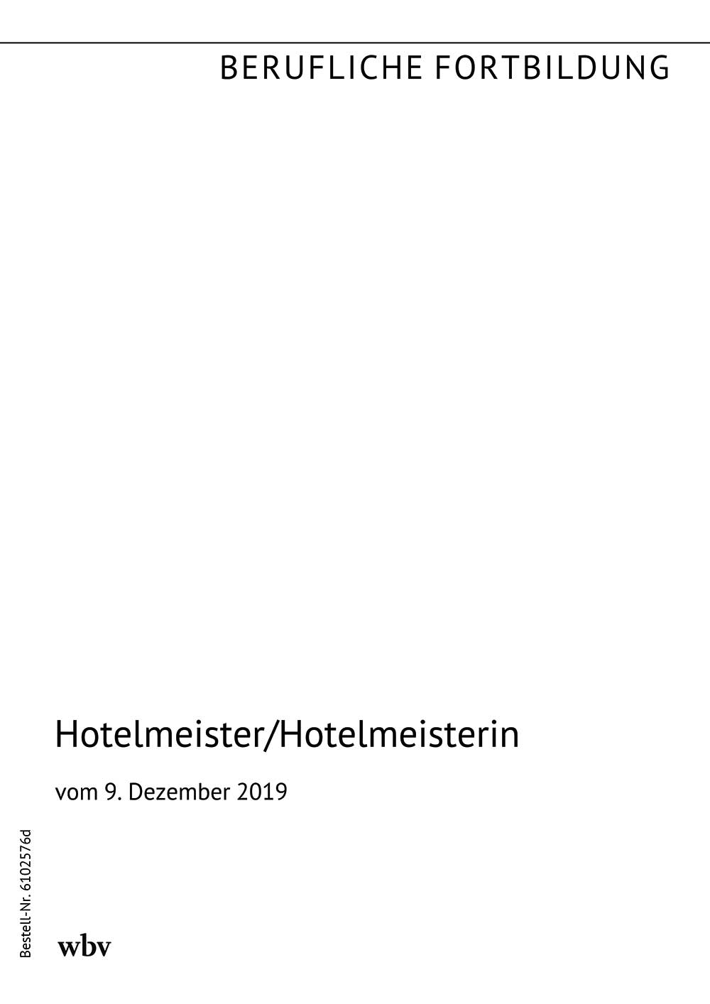 Hotelmeister/-in