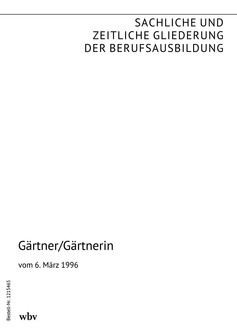 Gärtner/Gärtnerin