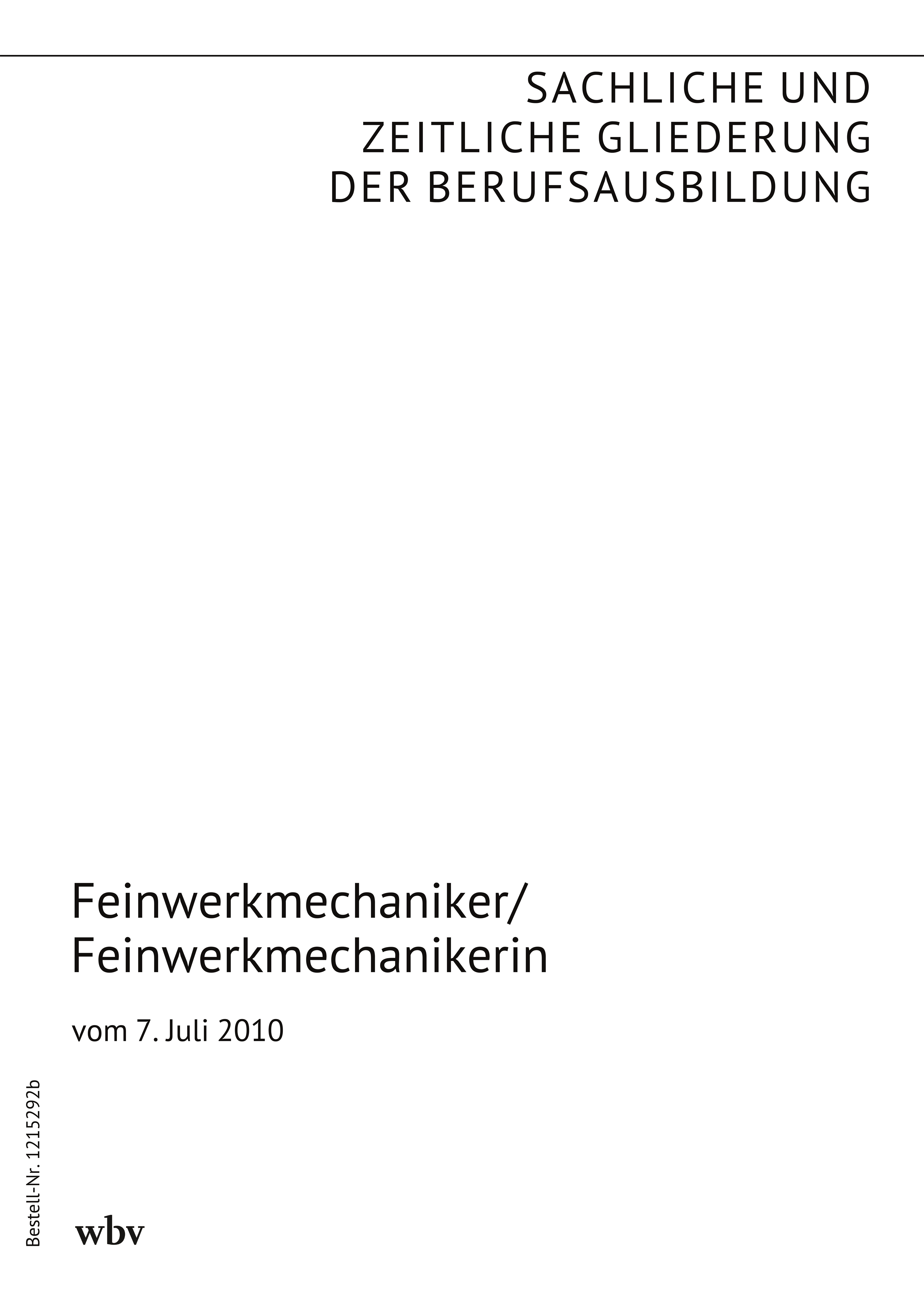 Feinwerkmechaniker/Feinwerkmechanikerin