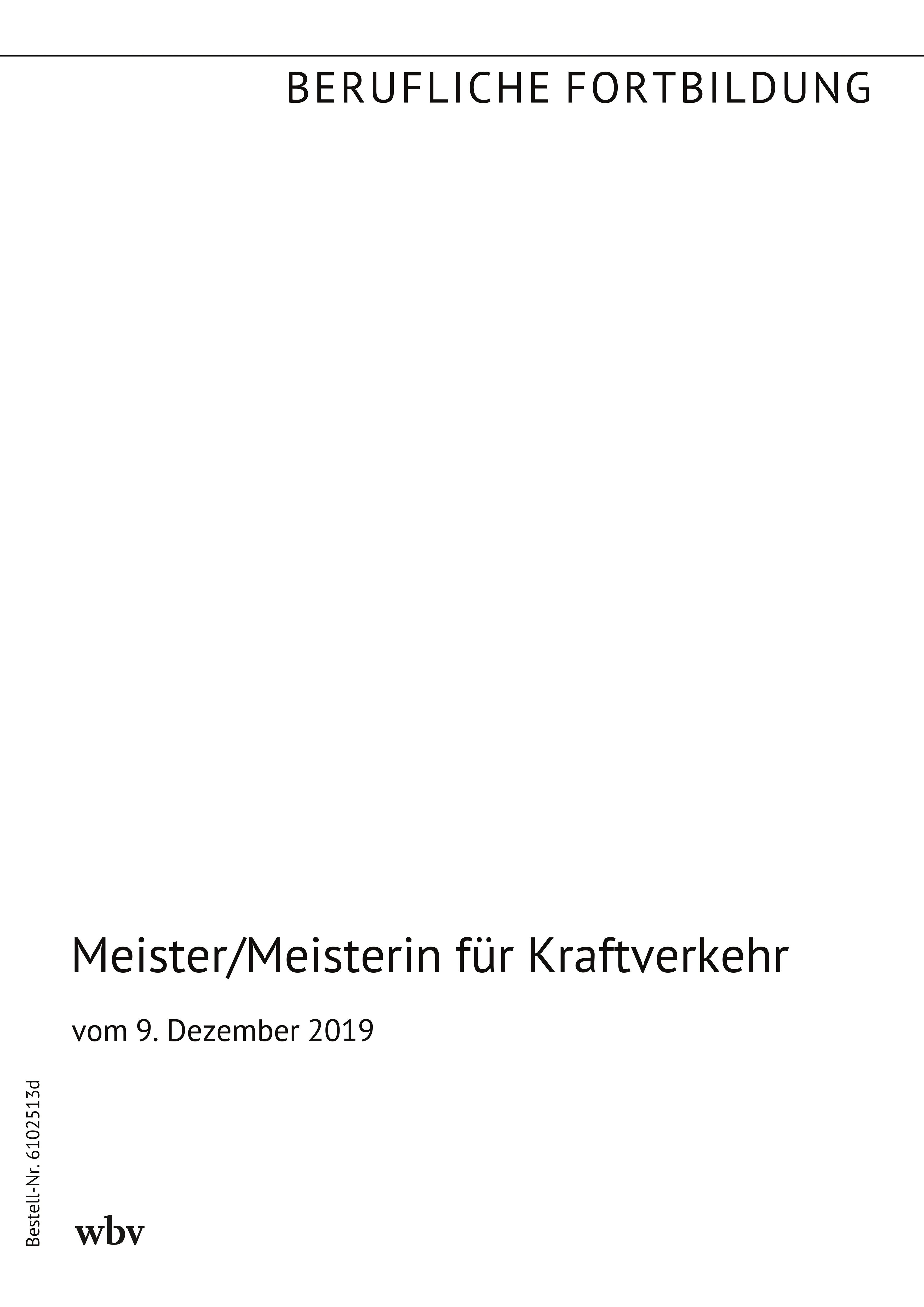 Meister/Meisterin für Kraftverkehr