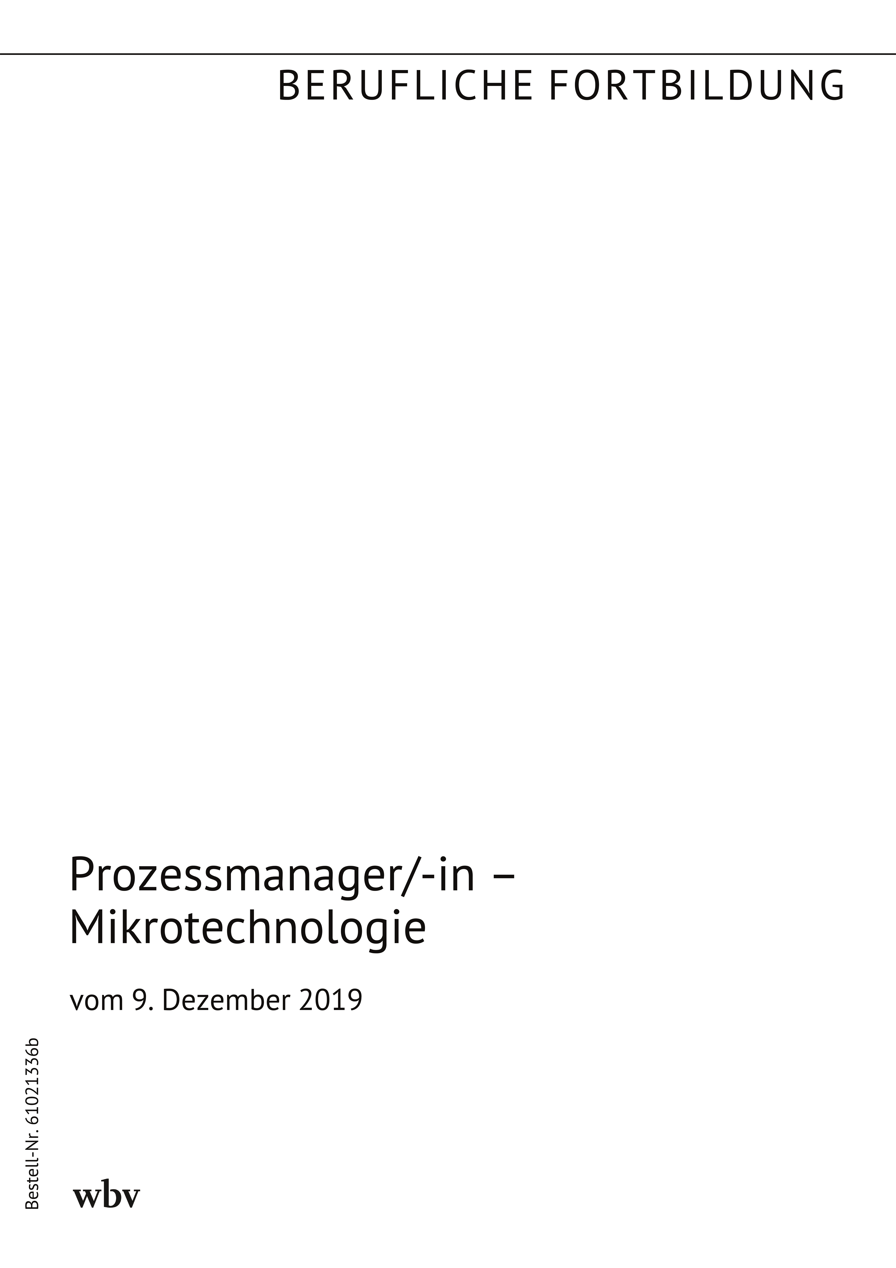 Prozessmanager/-in – Mikrotechnologie