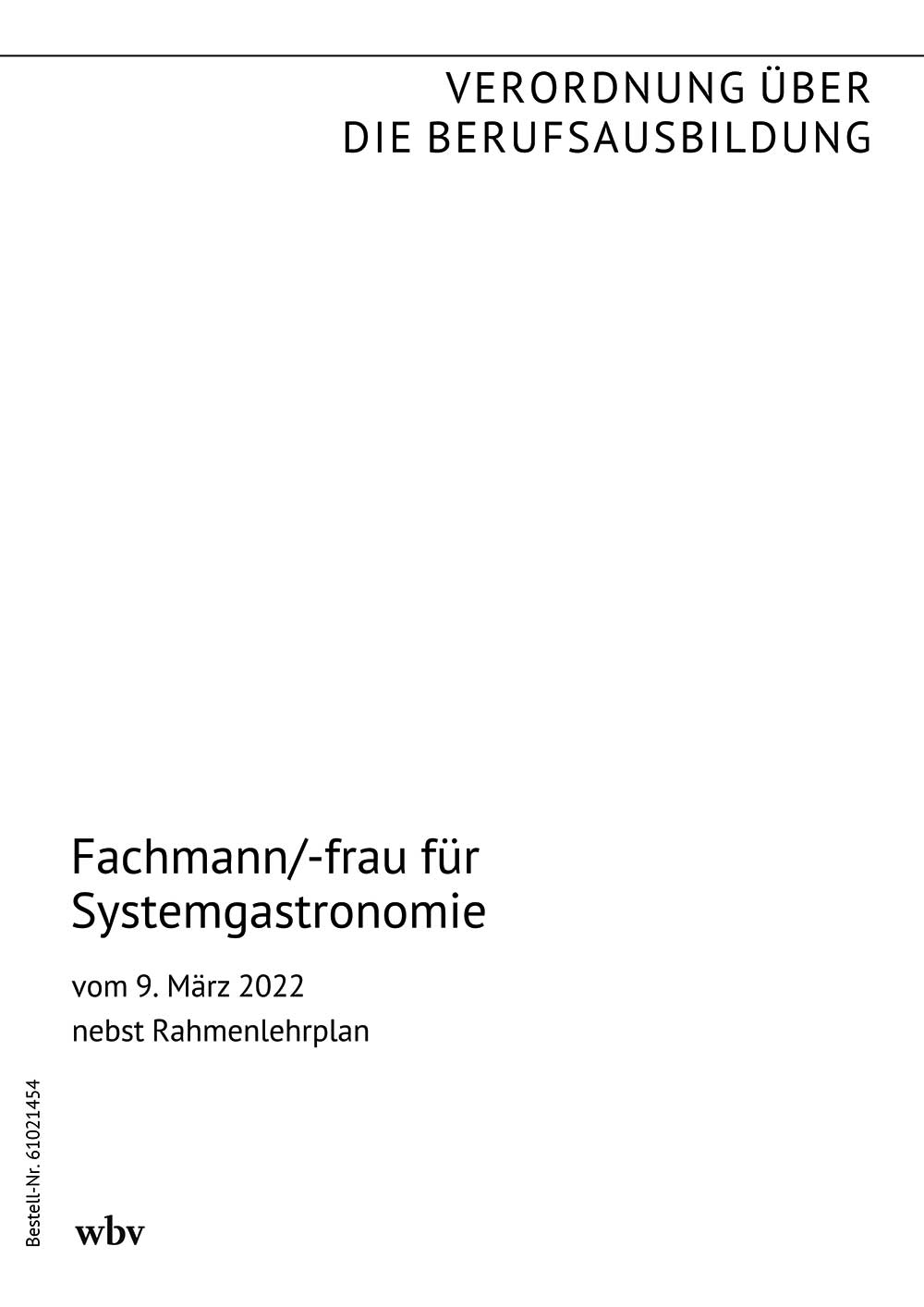 Fachmann/-frau für Systemgastronomie