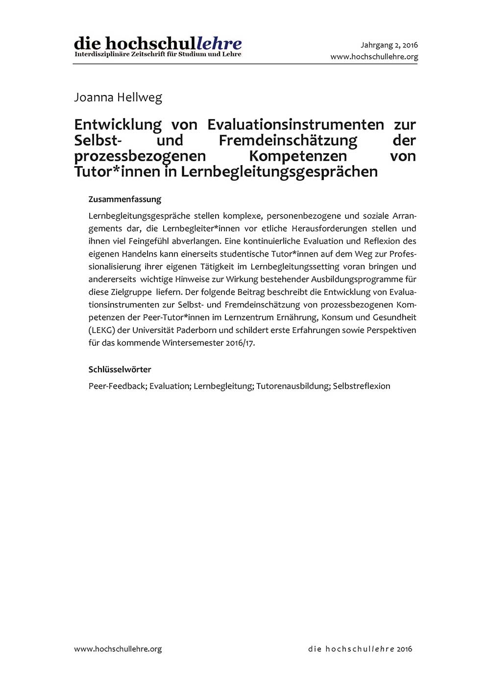 Entwicklung v. Evaluationsinstrumenten zur Selbst- und Fremdeinschätzung Entwicklung v. Evaluationsinstrumenten zur Selbst- und Fremdeinschätzung