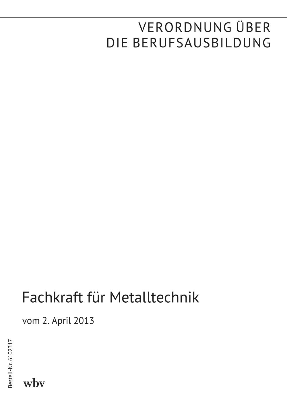 Fachkraft für Metalltechnik
