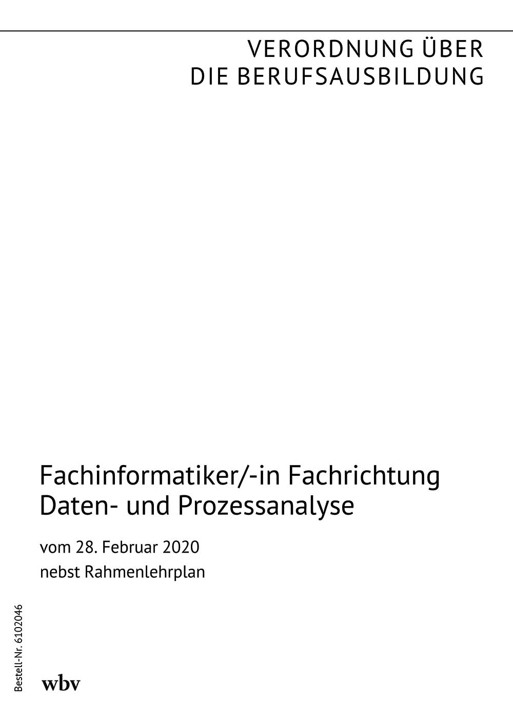 Fachinformatiker/-in Fachrichtung Daten- und Prozessanalyse