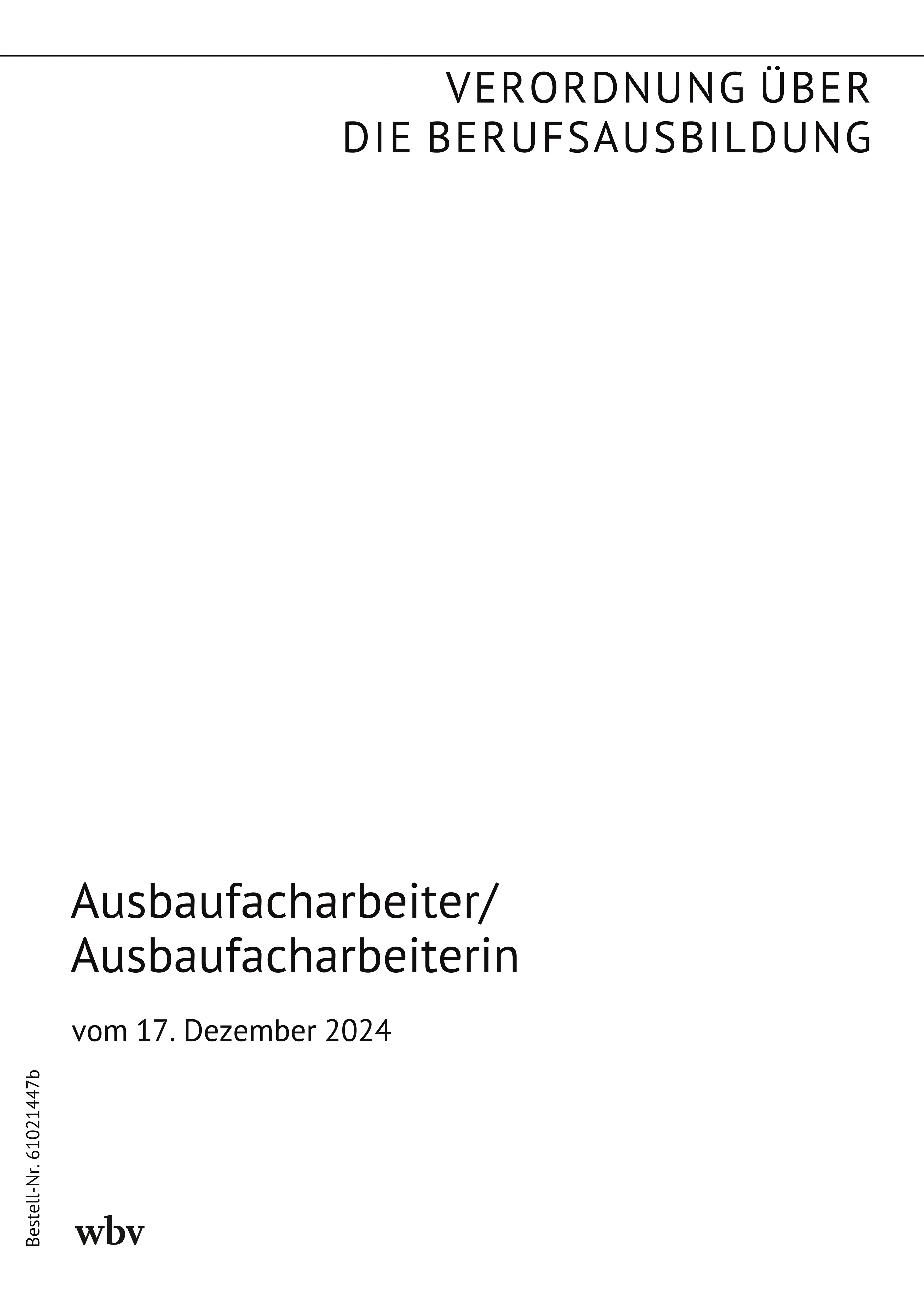Ausbaufacharbeiter/-in