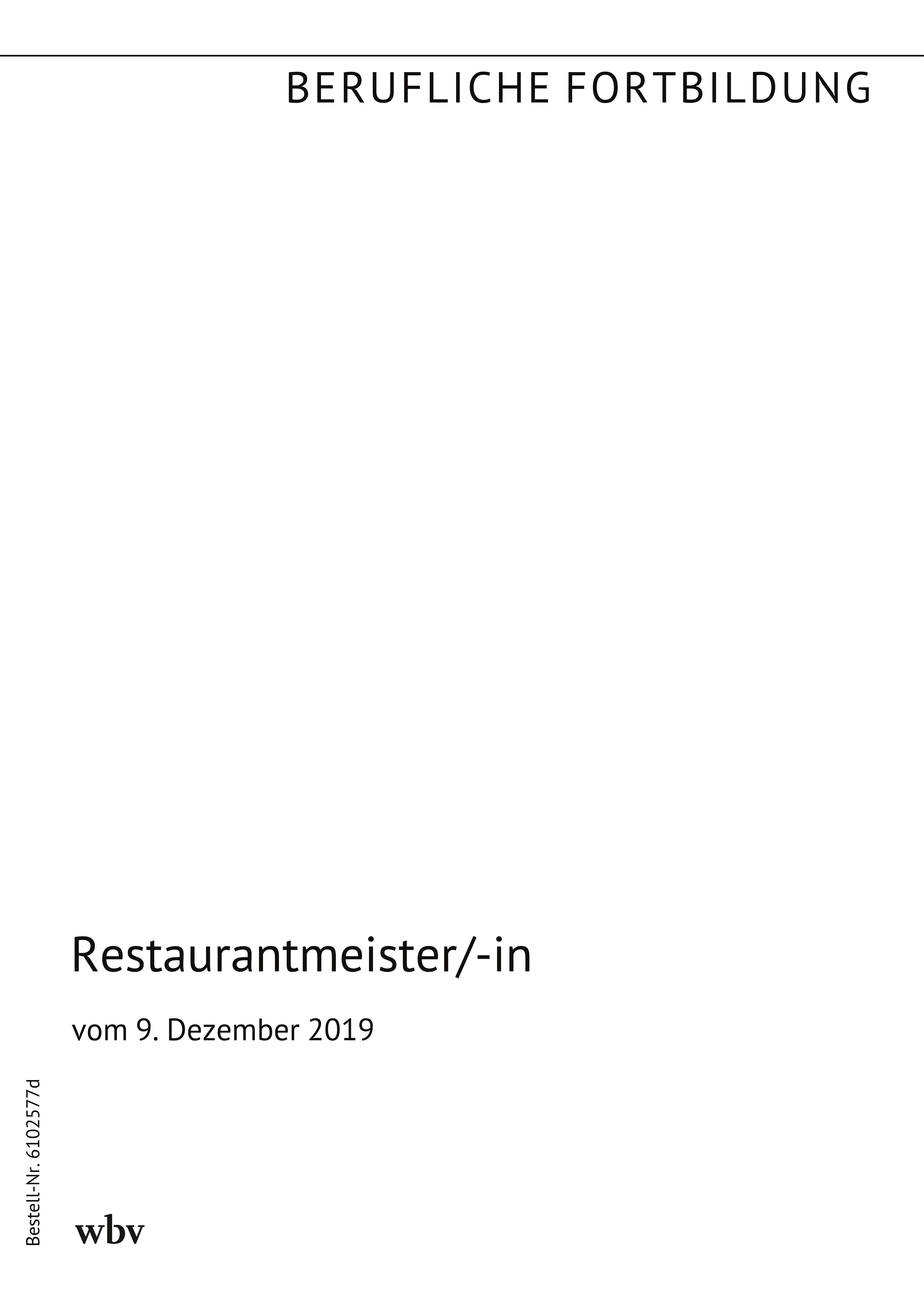 Restaurantmeister/-in
