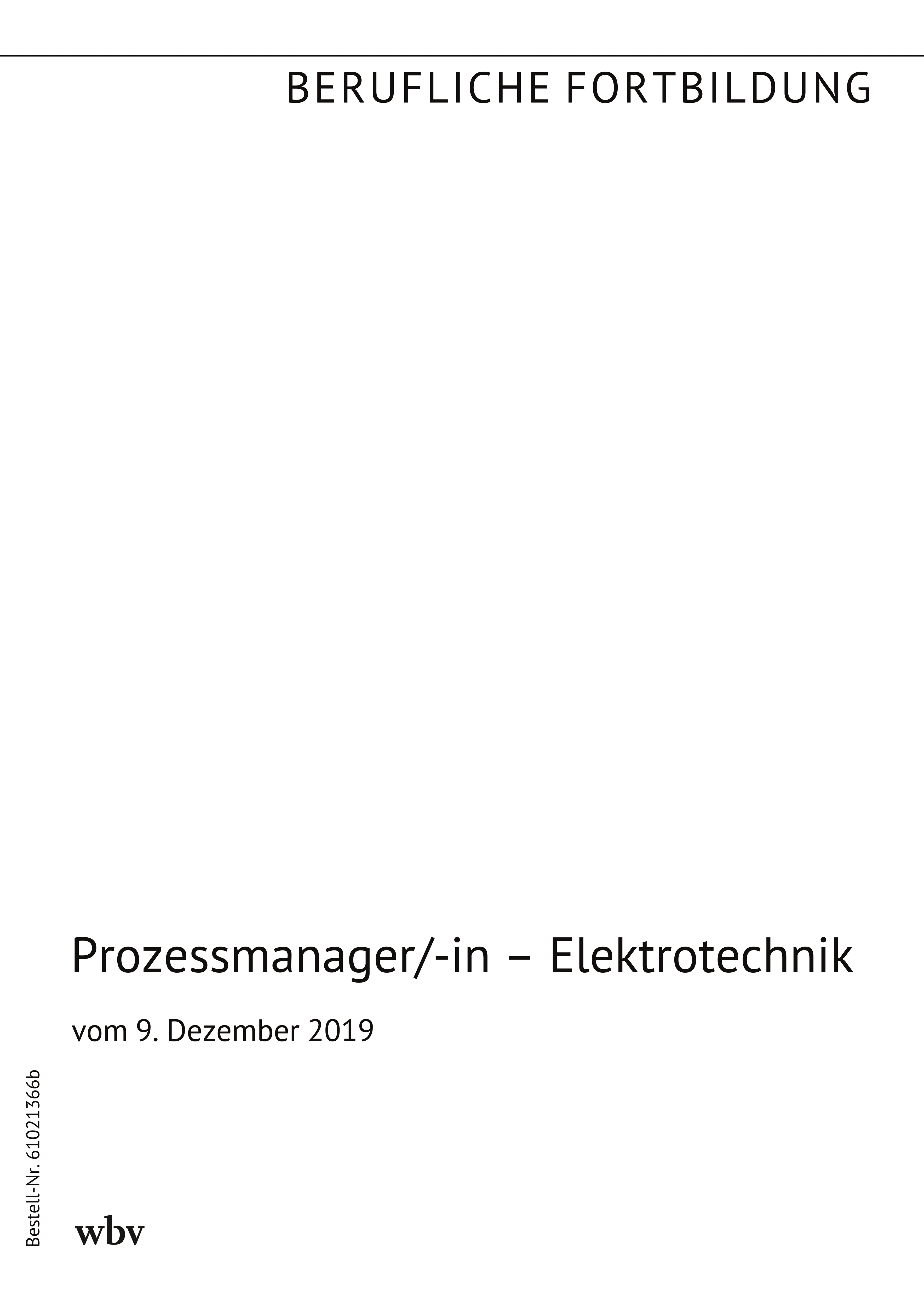 Prozessmanager/-in – Elektrotechnik
