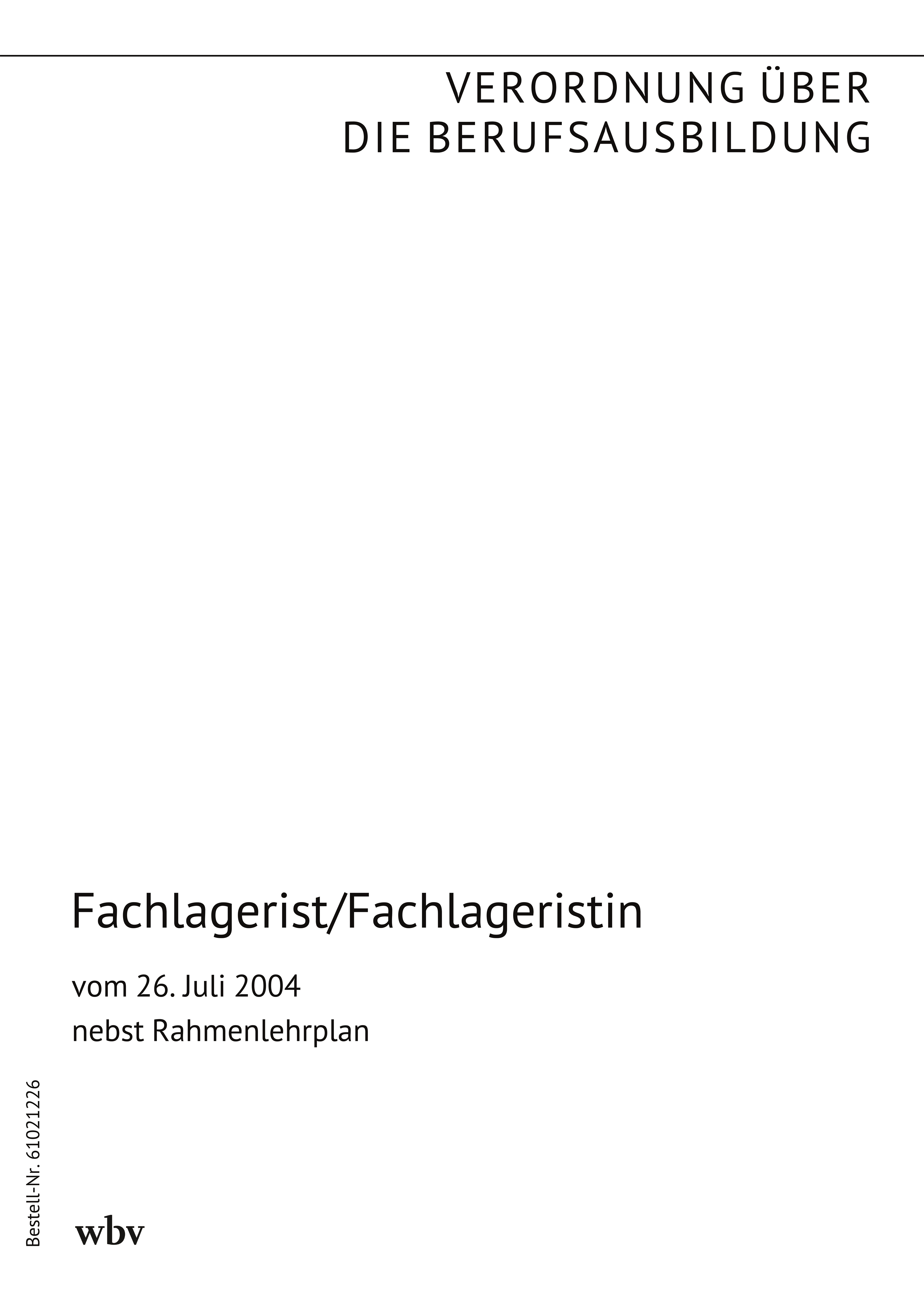 Fachlagerist/Fachlageristin