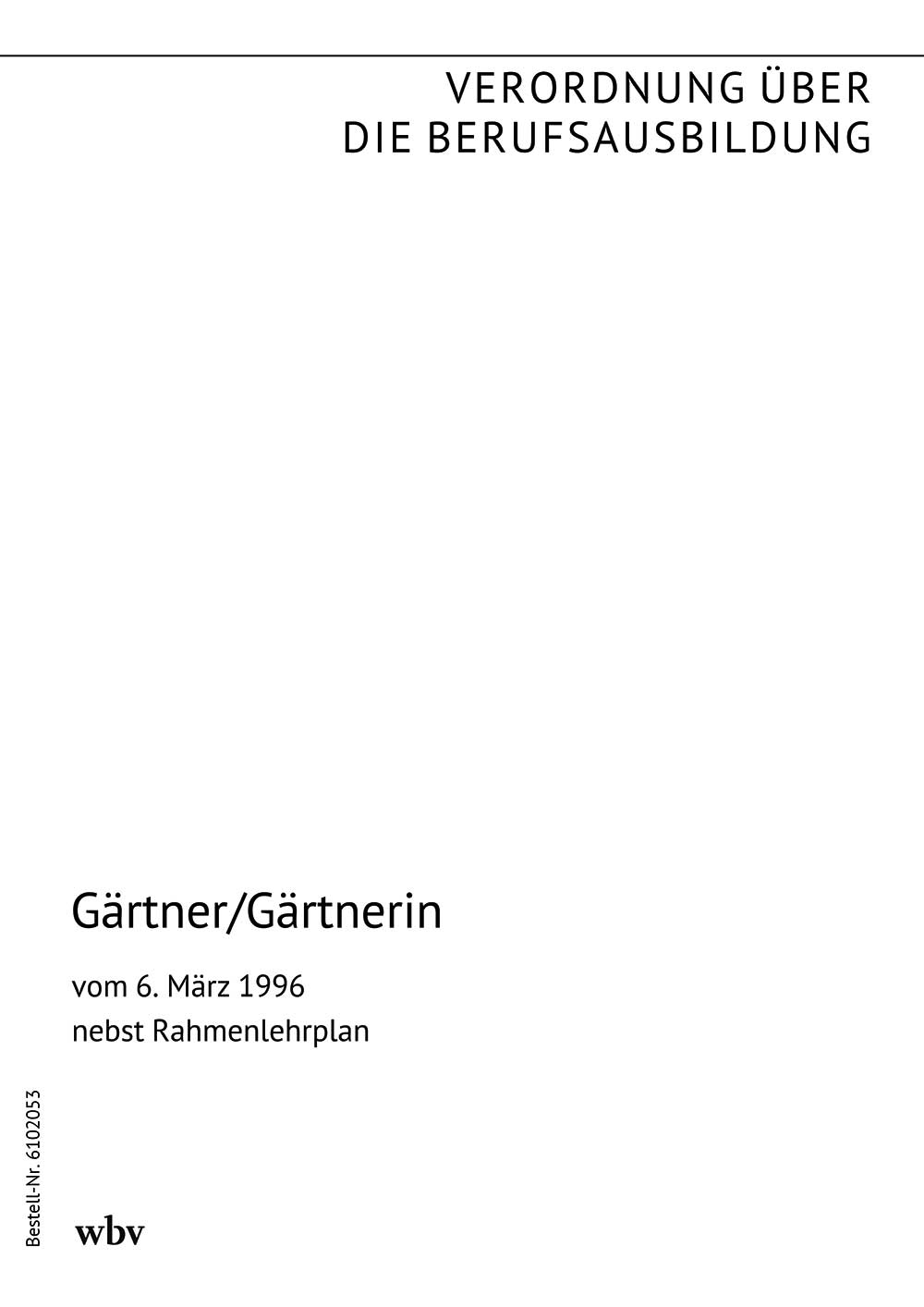 Gärtner/Gärtnerin
