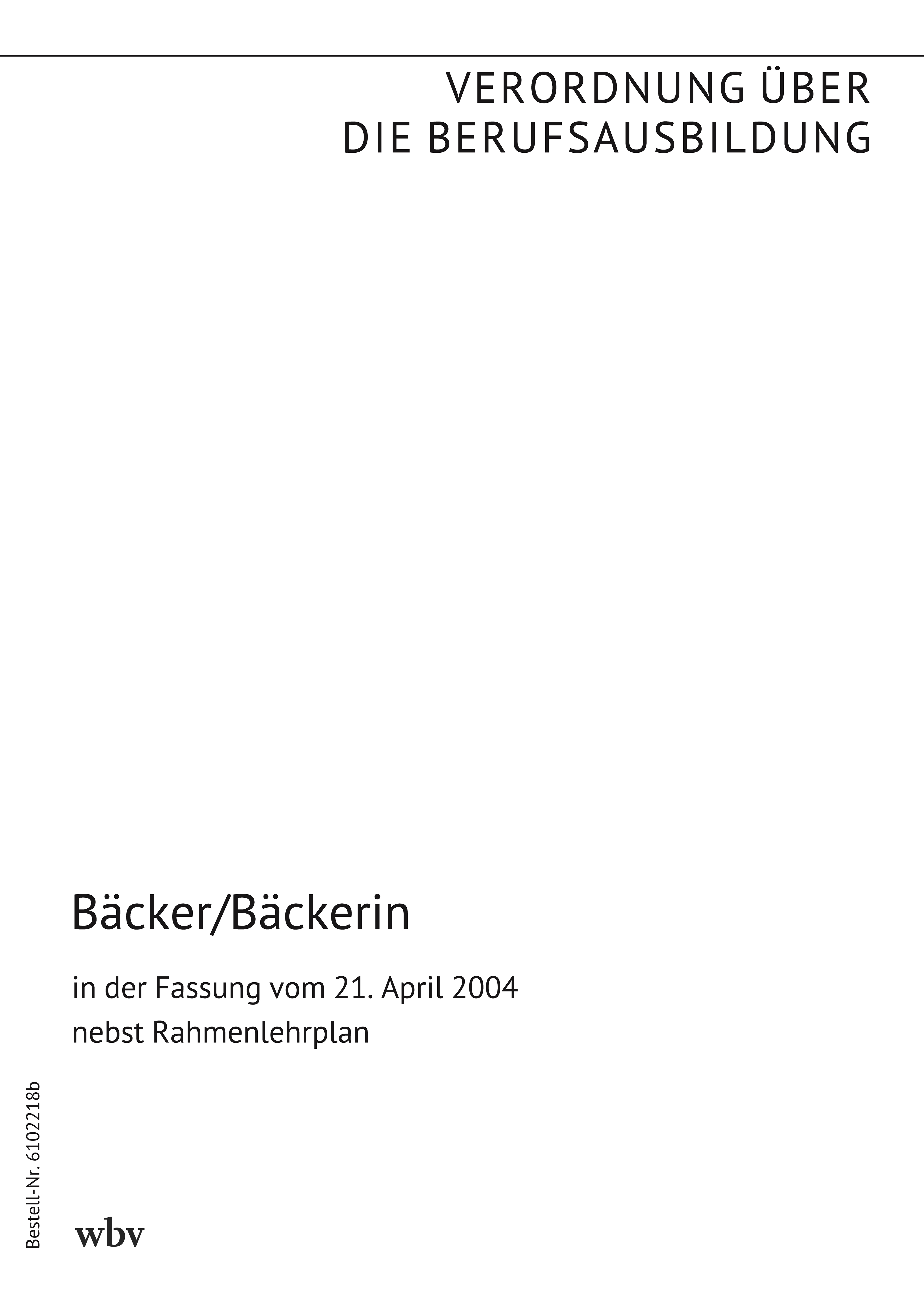 Bäcker/Bäckerin