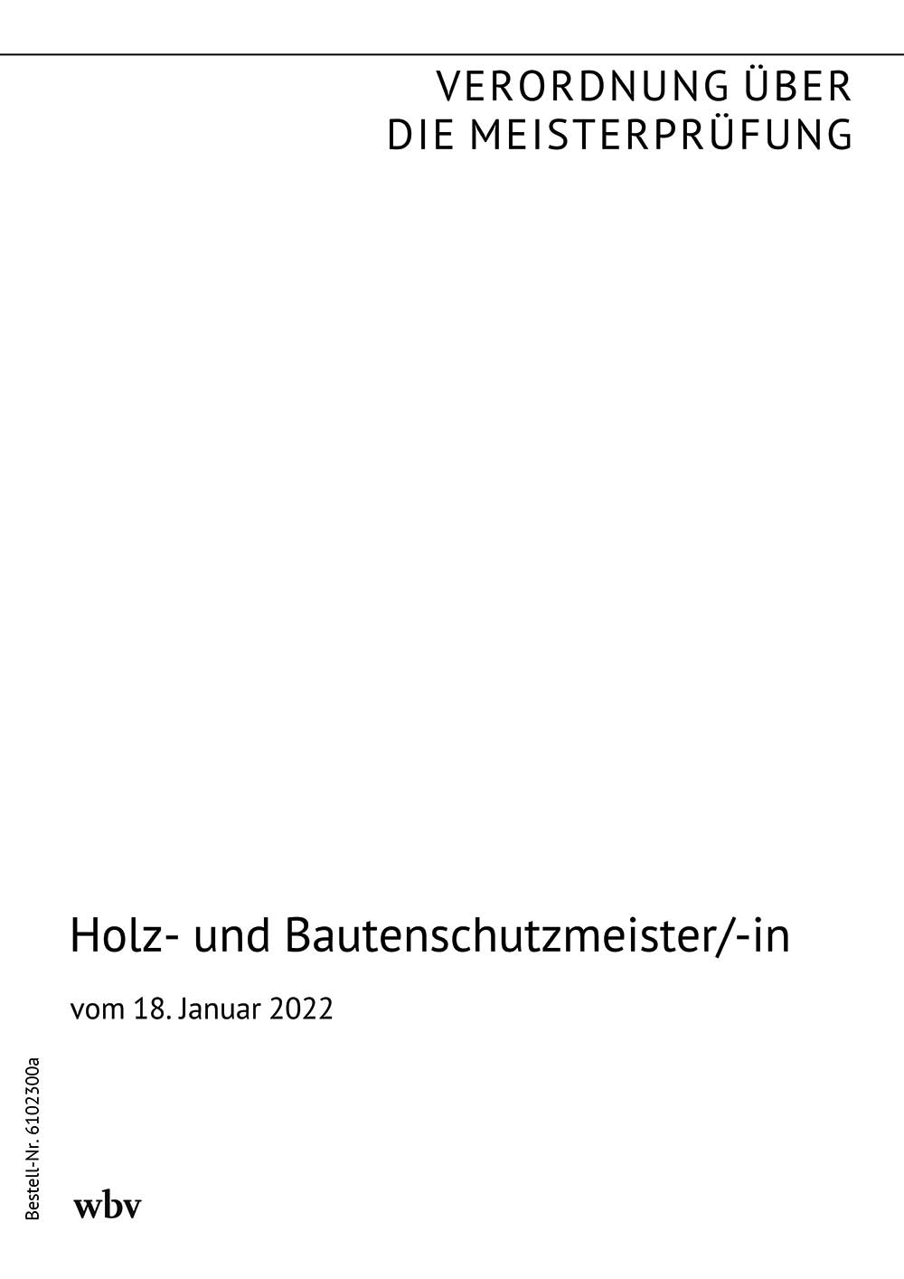 Holz- und Bautenschutzmeister/-in