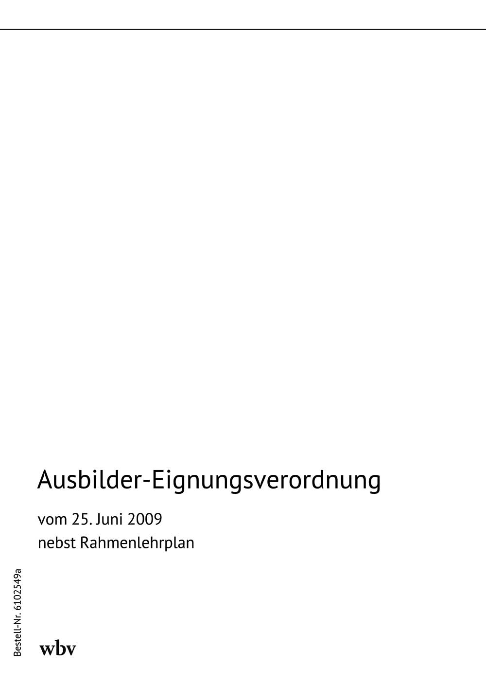 Ausbilder-Eignungsverordnung