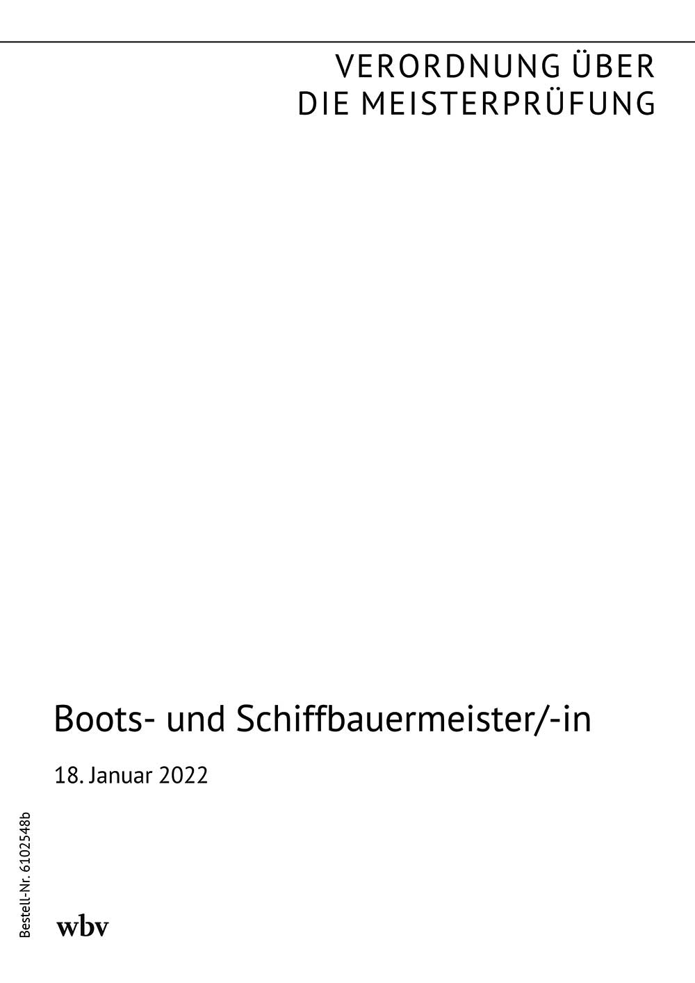 Boots- und Schiffbauermeister/-in