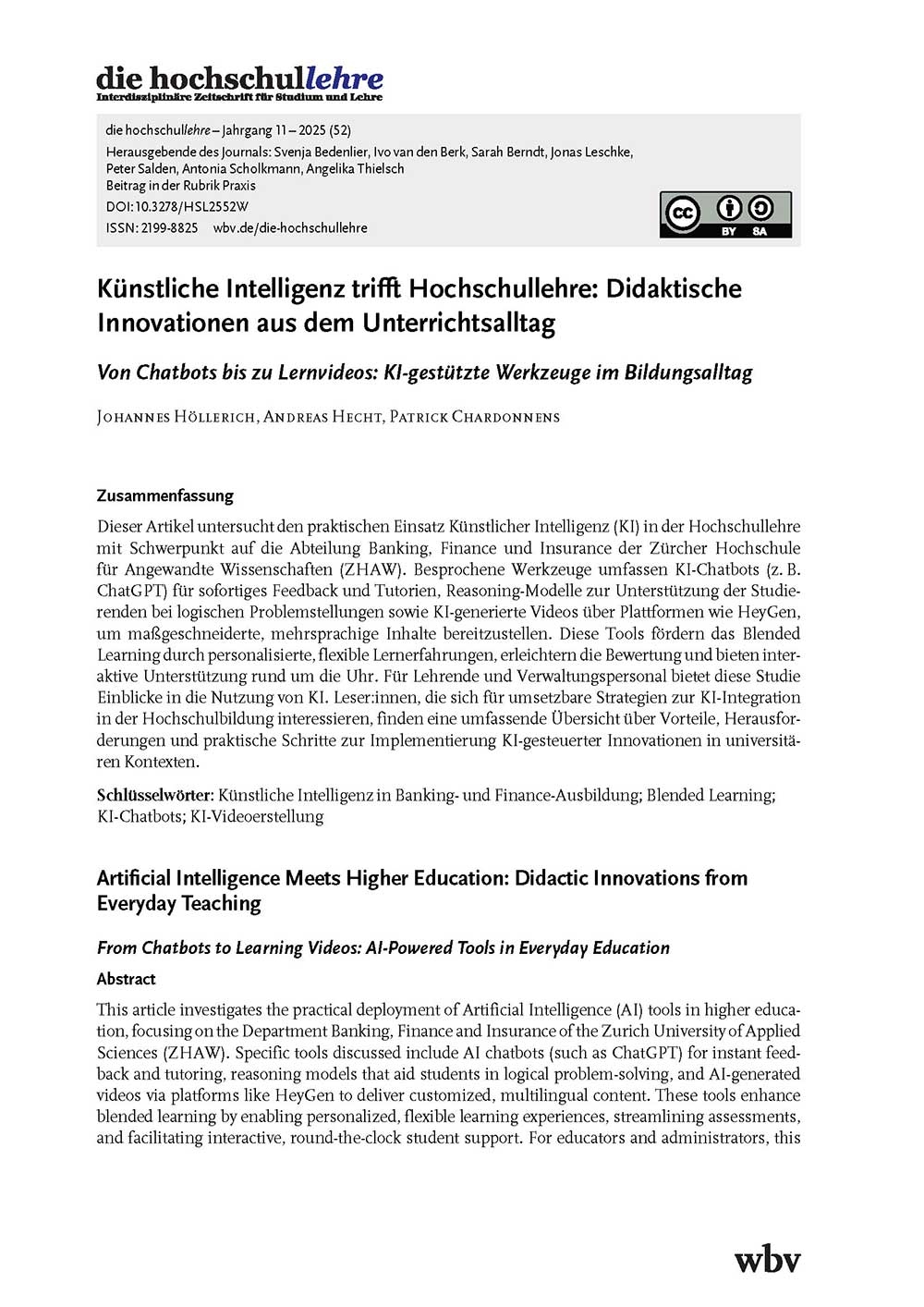 Künstliche Intelligenz trifft Hochschullehre: Didaktische Innovationen aus dem Unterrichtsalltag. Von Chatbots bis zu Lernvideos: KI-gestützte Werkzeuge im Bildungsalltag