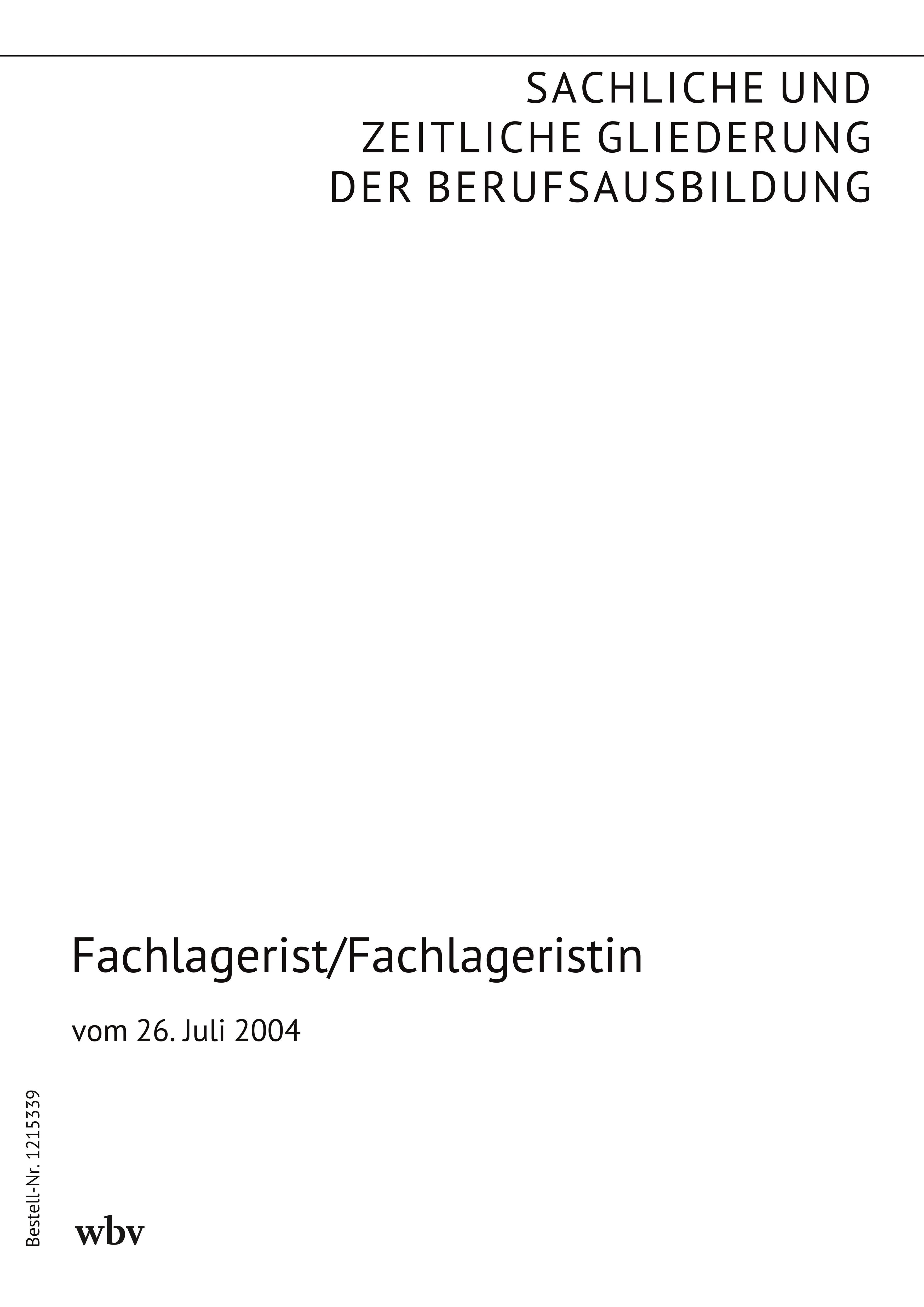 Fachlagerist/Fachlageristin