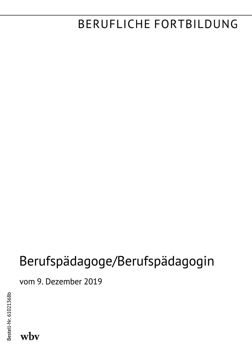 Berufspädagoge/-in