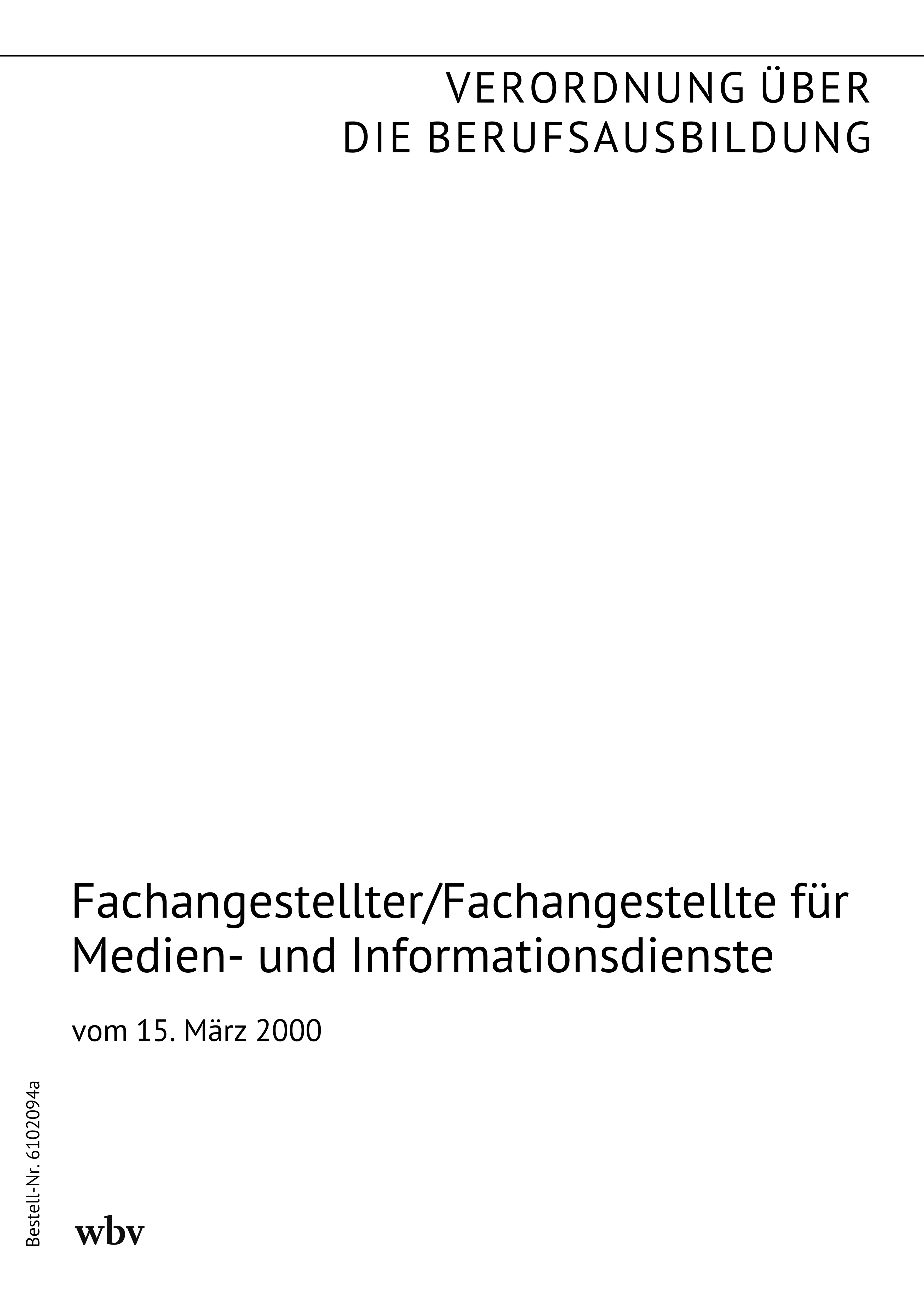 Fachangestellter/Fachangestellte für Medien- und Informationsdienste