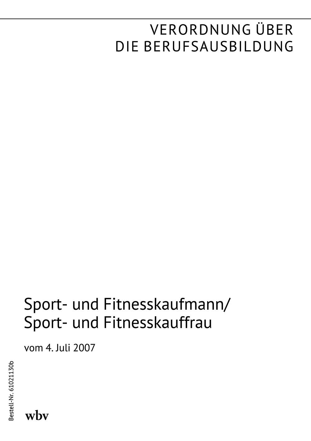 Sport- und Fitnesskaufmann/Sport- und Fitnesskauffrau