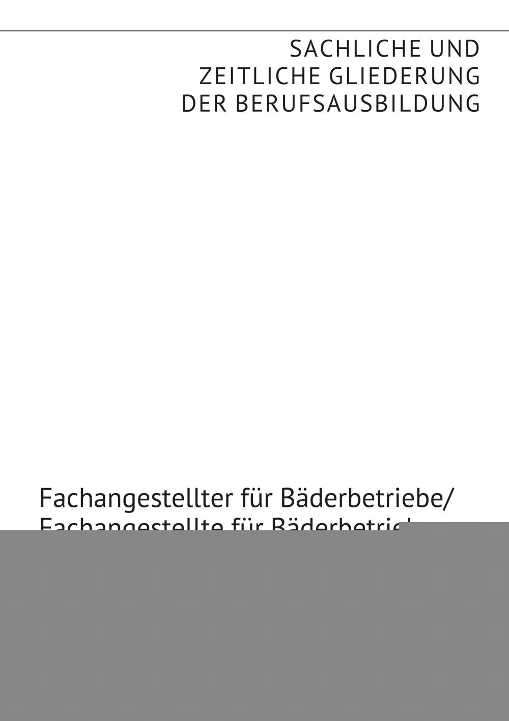 Fachangestellter/Fachangestellte für Bäderbetriebe