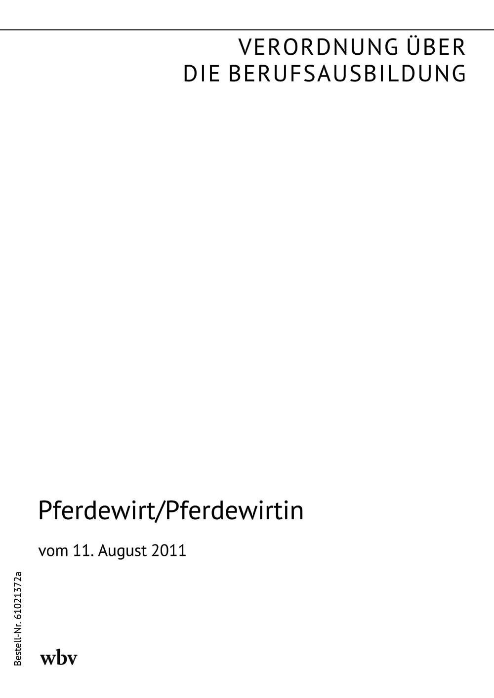 Pferdewirt/Pferdewirtin