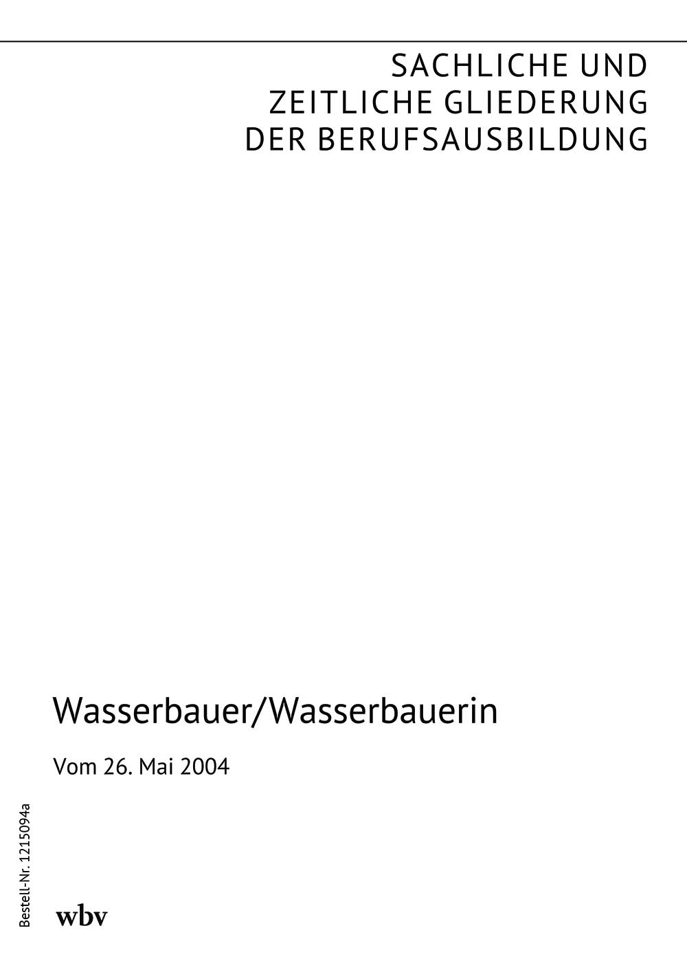 Wasserbauer/Wasserbauerin