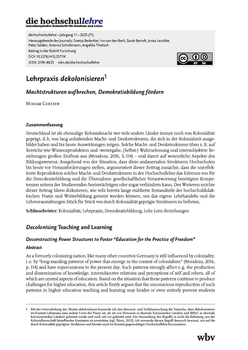 Lehrpraxis dekolonisieren. Machtstrukturen aufbrechen, Demokratiebildung fördern
