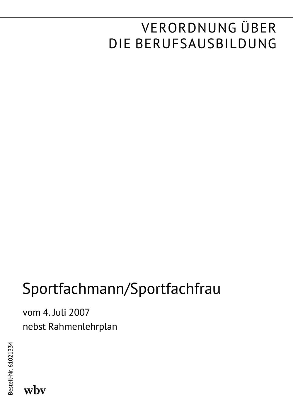 Sportfachmann/Sportfachfrau