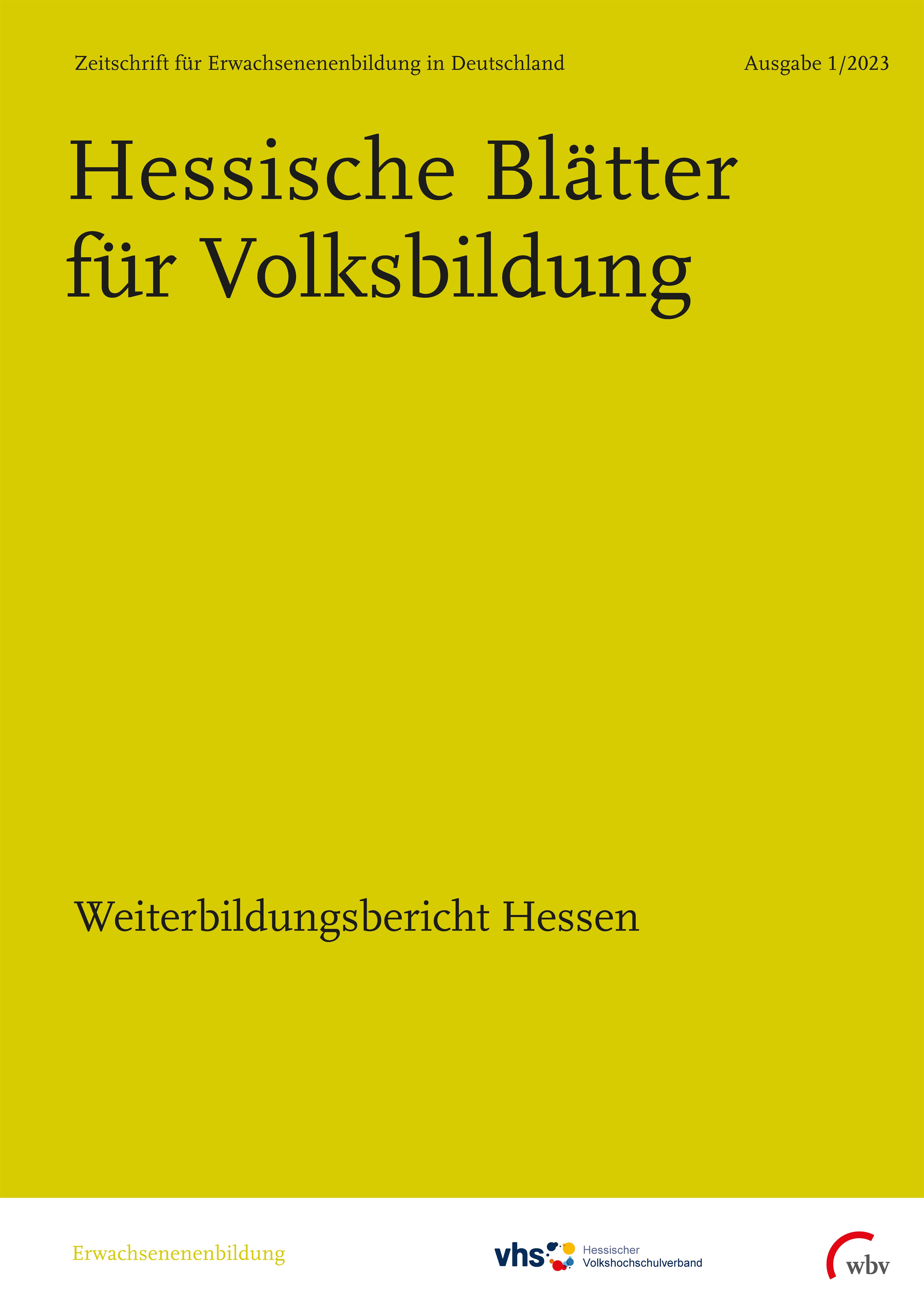 Entwicklungsfelder der hessischen Weiterbildung