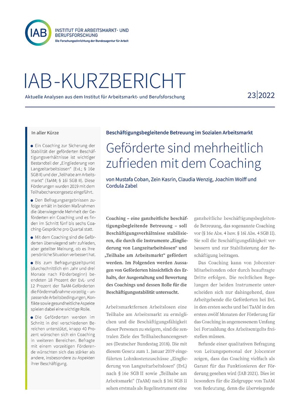 IAB-Kurzbericht 23/2022