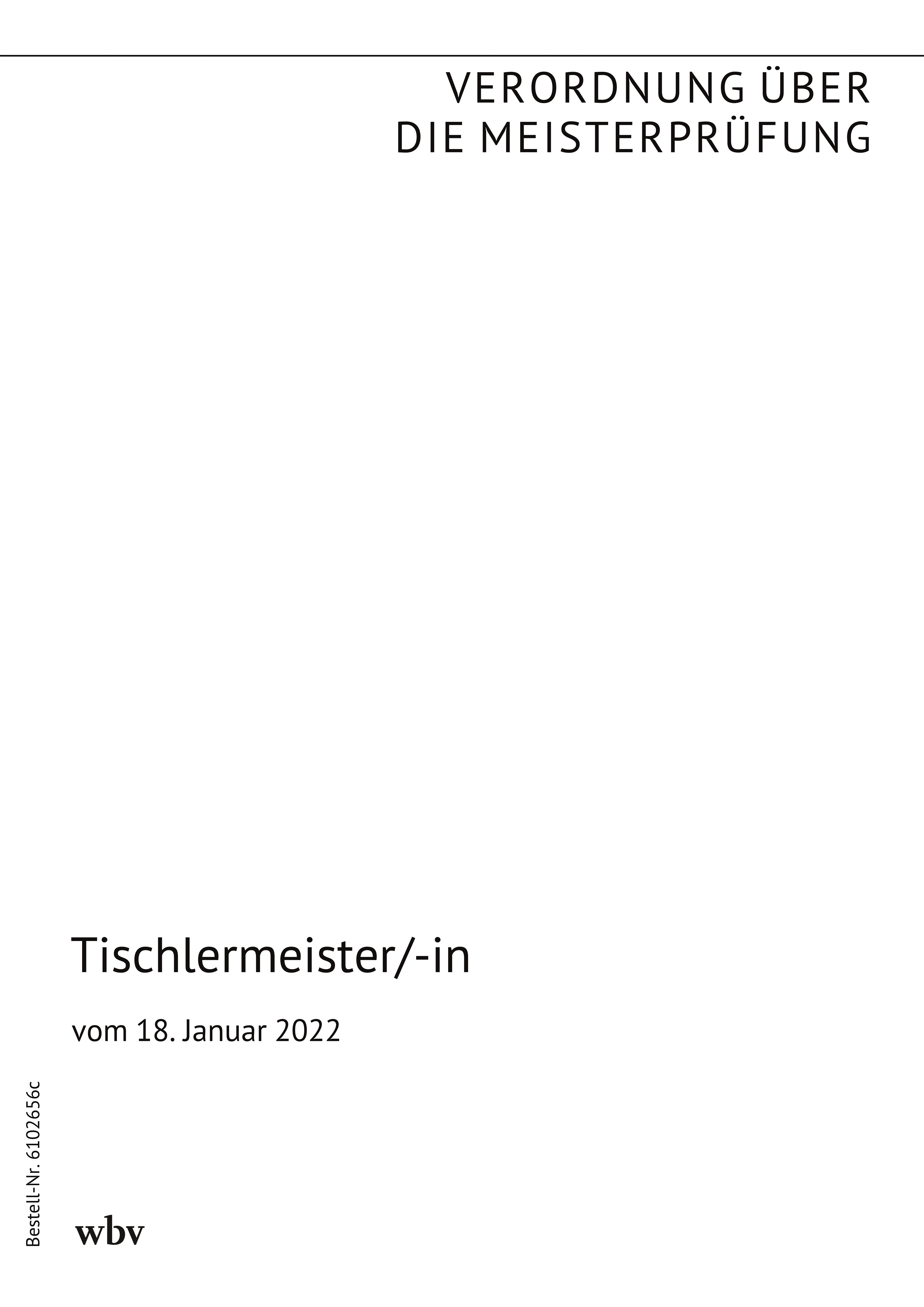 Tischlermeister/-in