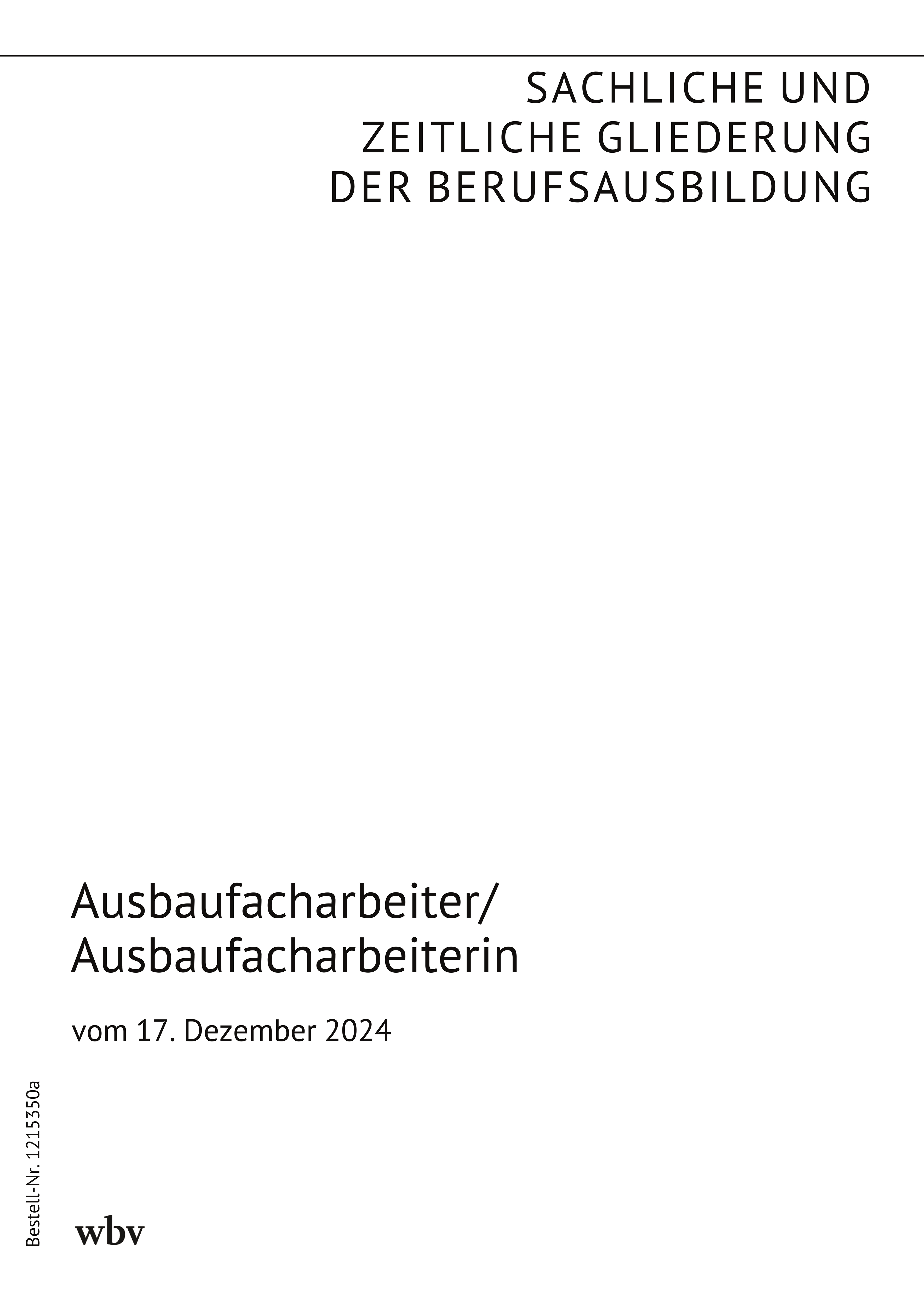 Ausbaufacharbeiter/-in