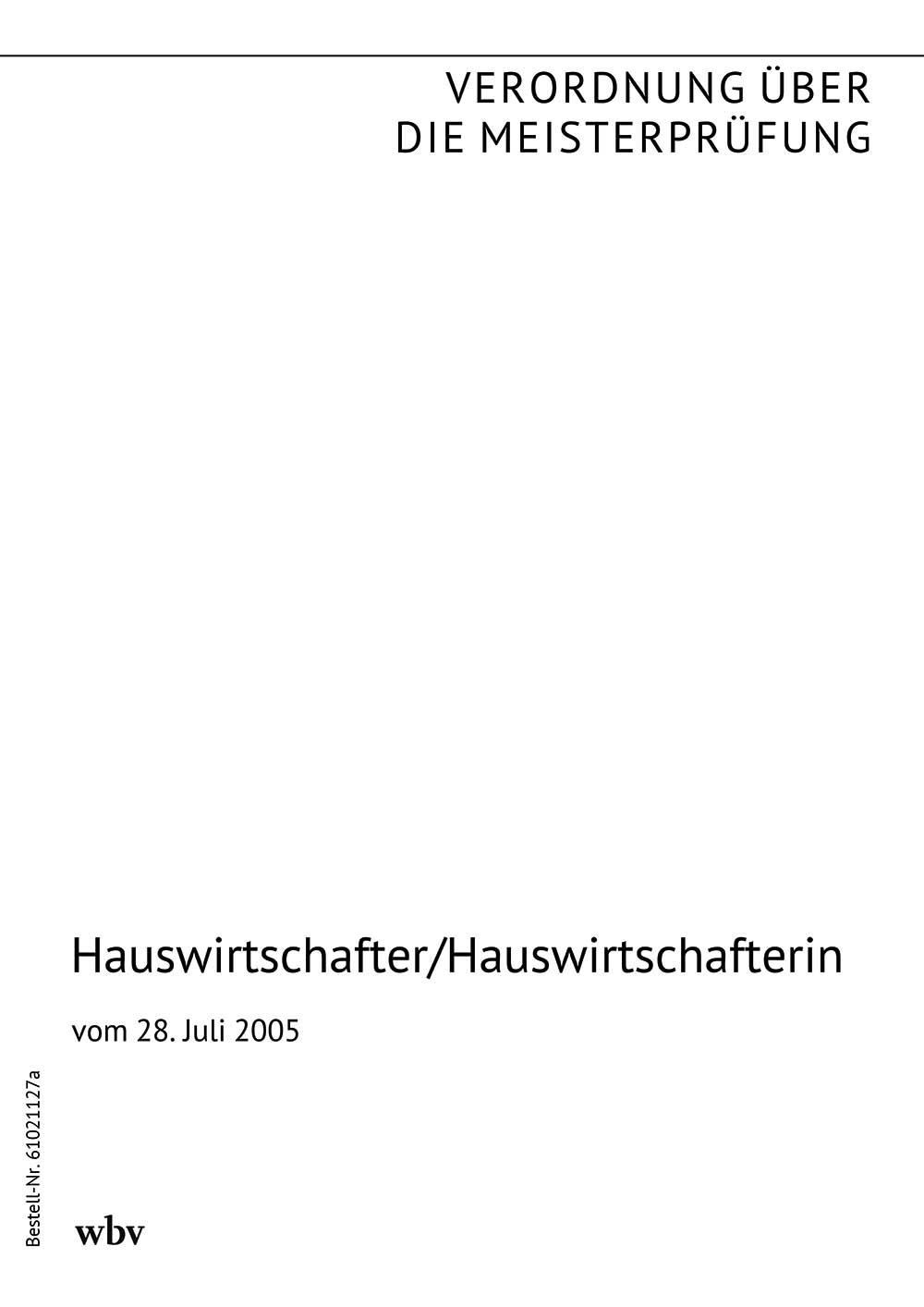 Hauswirtschafter/-in
