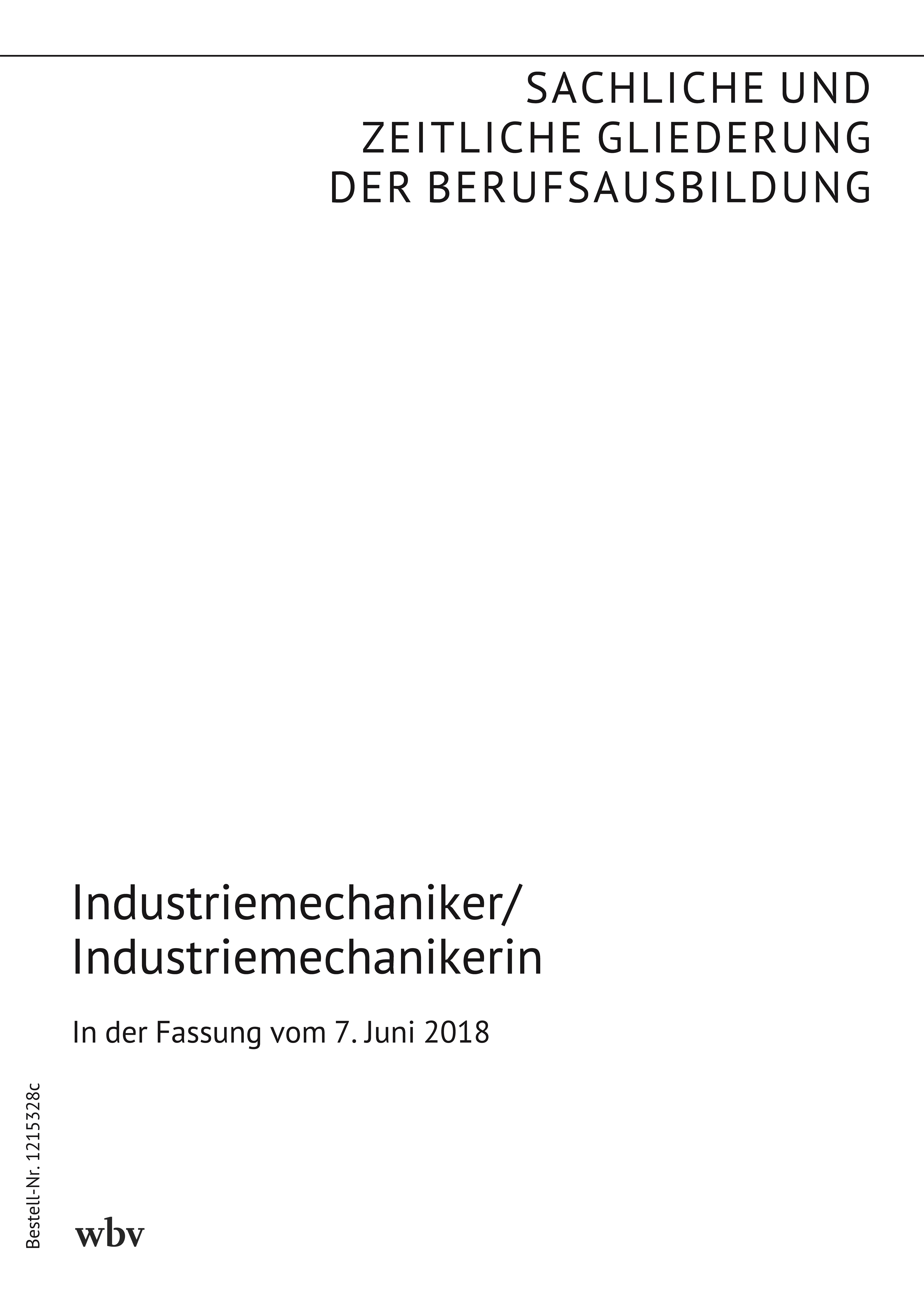 Industriemechaniker/Industriemechanikerin