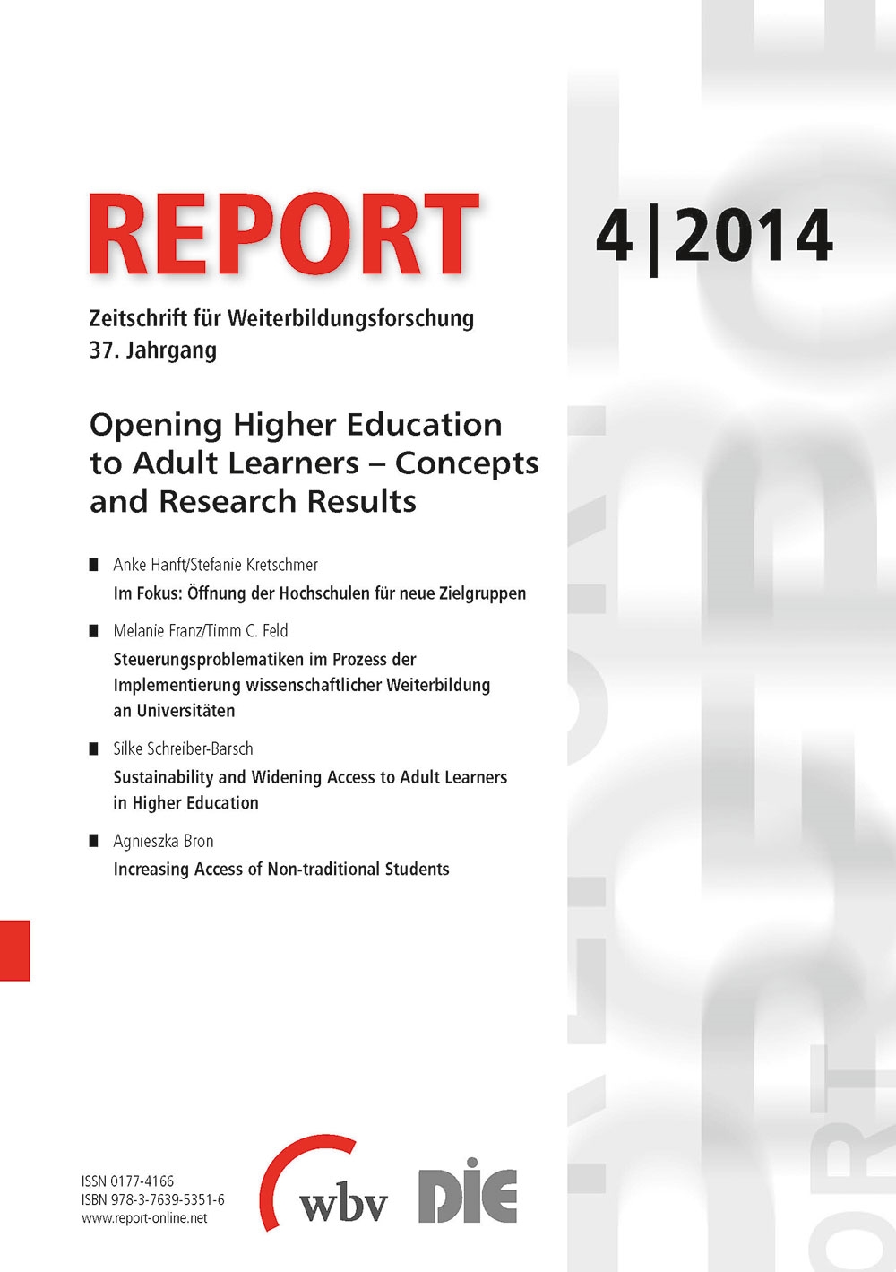 REPORT - Zeitschrift für Weiterbildungsforschung 04/2014