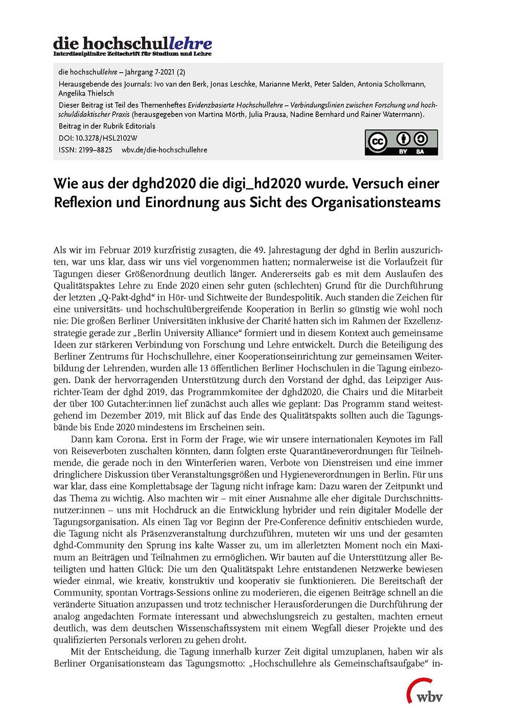 Wie aus der dghd2020 die digi_hd2020 wurde. Versuch einer Reflexion und Einordnung